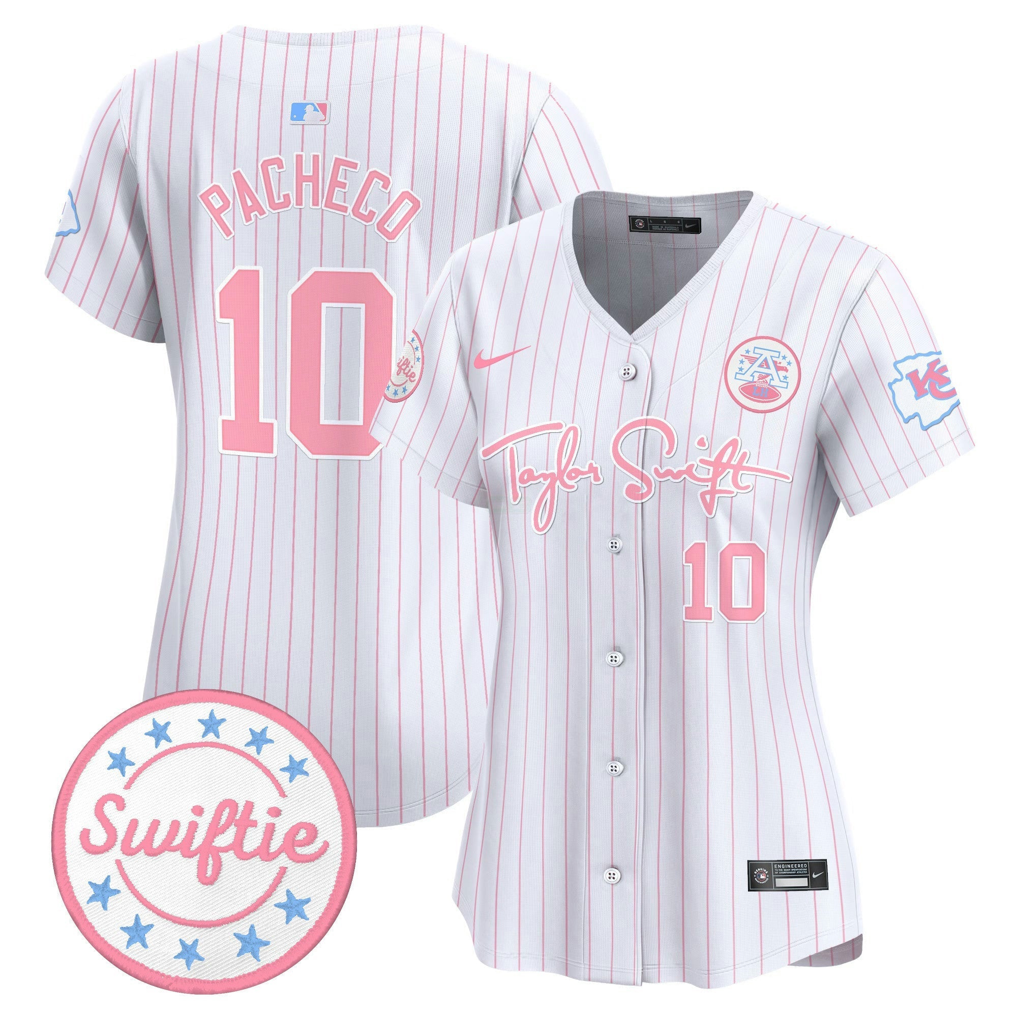 Camisa NFL Women’s Taylor Swift Bubblegum Pink Vapor Premier Limited Jersey