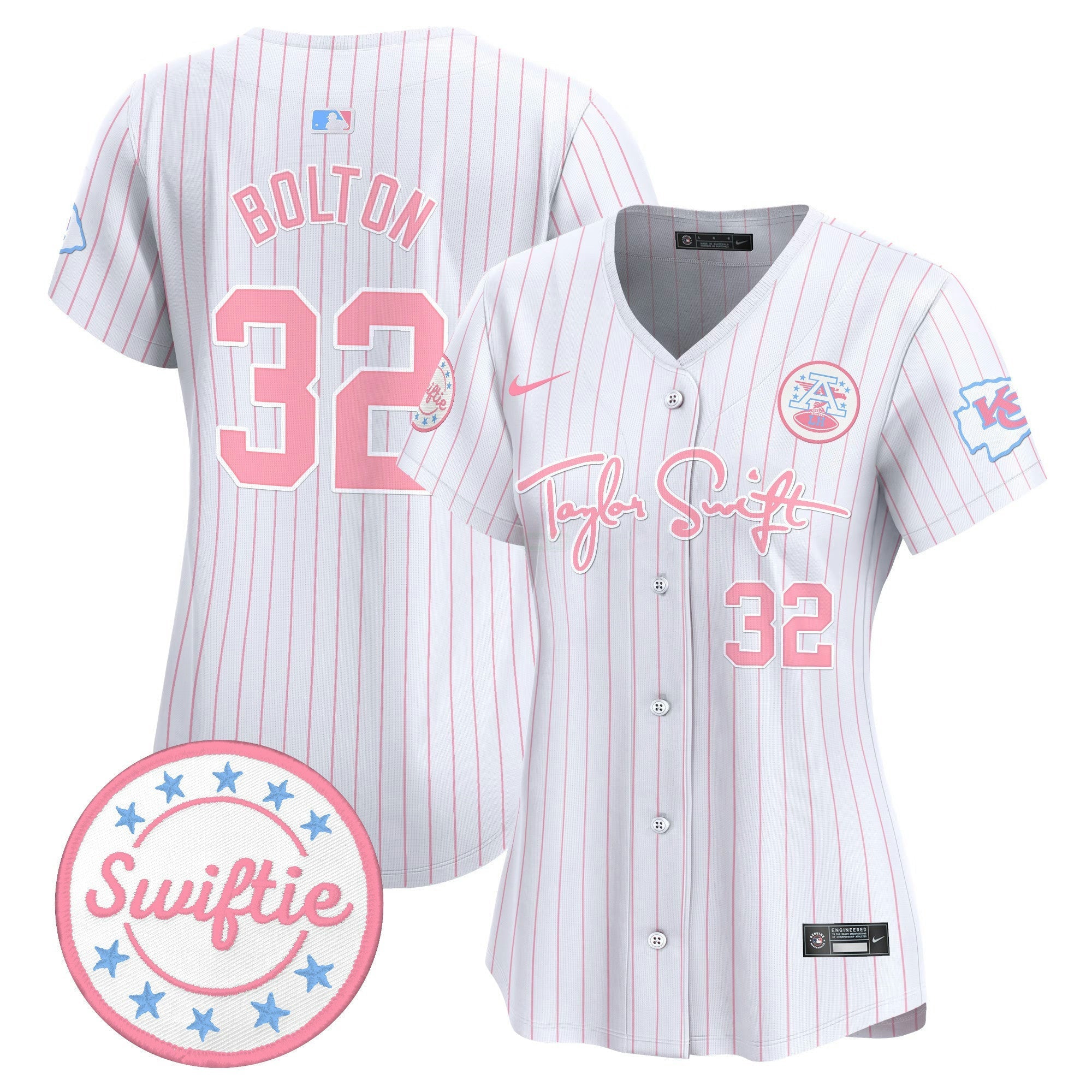 Camisa NFL Women’s Taylor Swift Bubblegum Pink Vapor Premier Limited Jersey