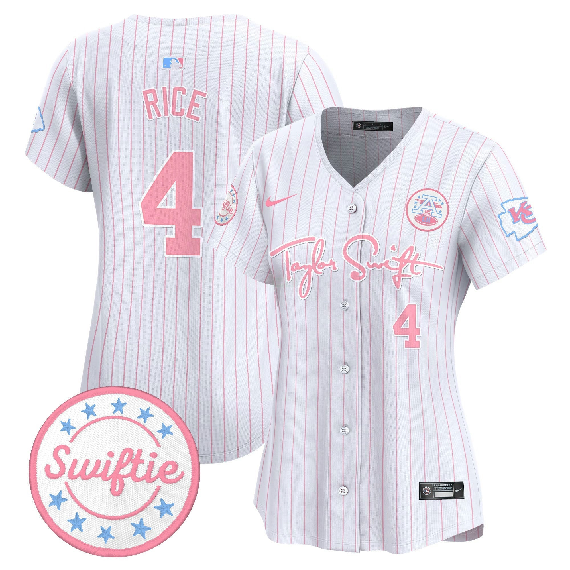 Camisa NFL Women’s Taylor Swift Bubblegum Pink Vapor Premier Limited Jersey