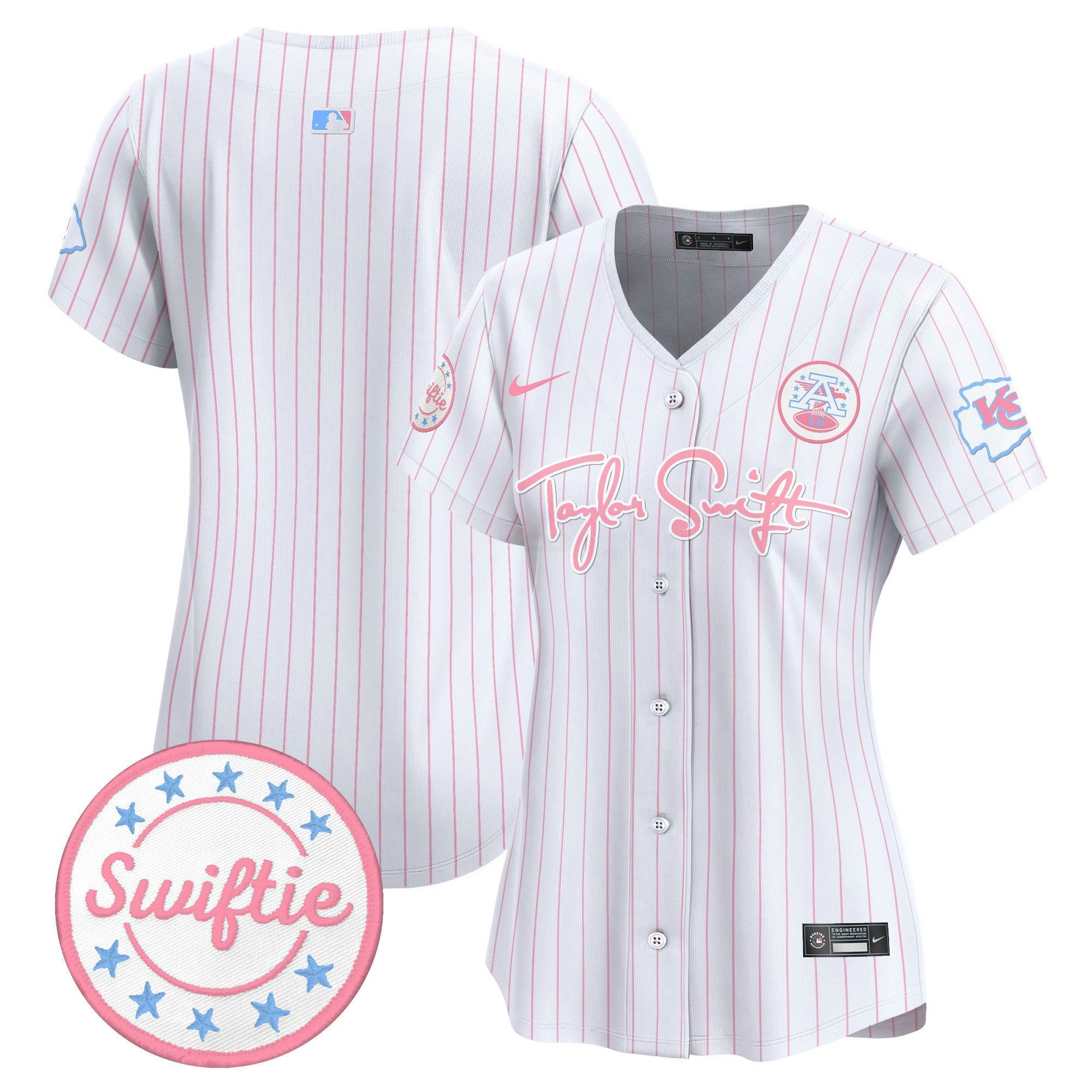 Camisa NFL Women’s Taylor Swift Bubblegum Pink Vapor Premier Limited Jersey
