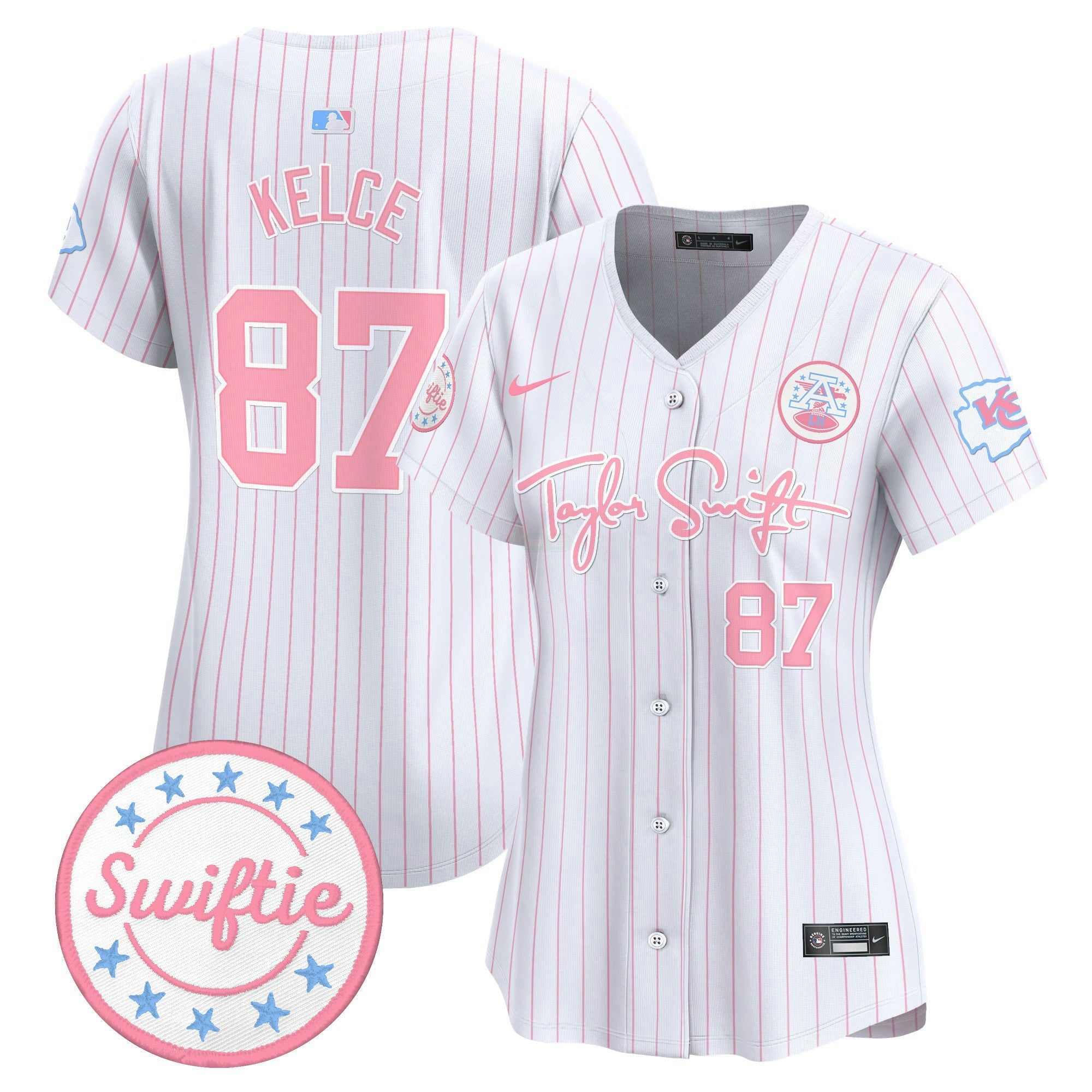 Camisa NFL Women’s Taylor Swift Bubblegum Pink Vapor Premier Limited Jersey