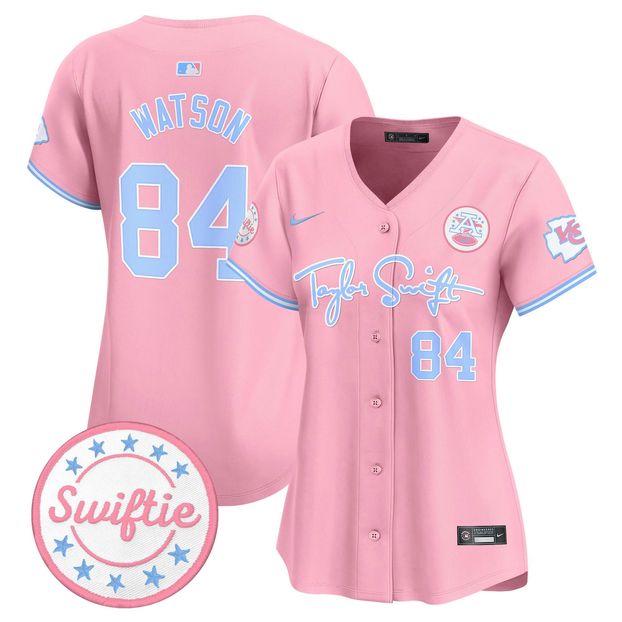Camisa NFL Women’s Taylor Swift Bubblegum Pink Vapor Premier Limited Jersey