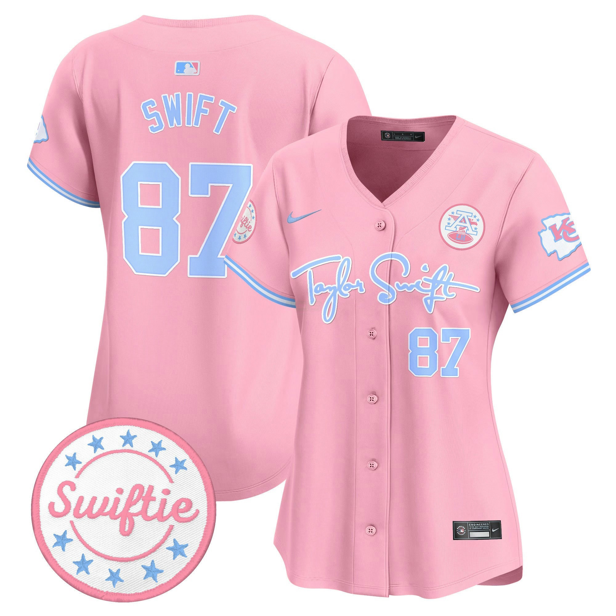 Camisa NFL Women’s Taylor Swift Bubblegum Pink Vapor Premier Limited Jersey