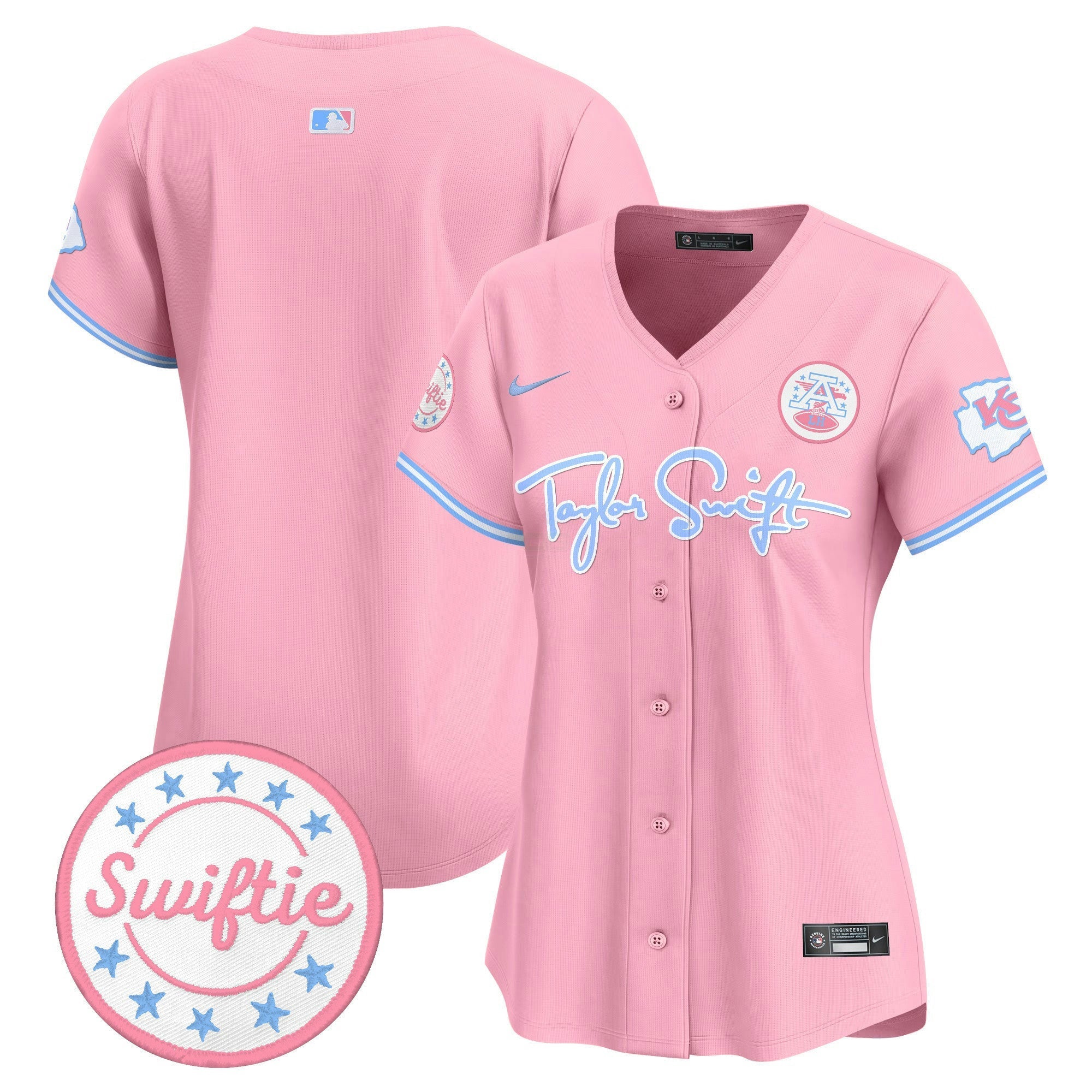 Camisa NFL Women’s Taylor Swift Bubblegum Pink Vapor Premier Limited Jersey