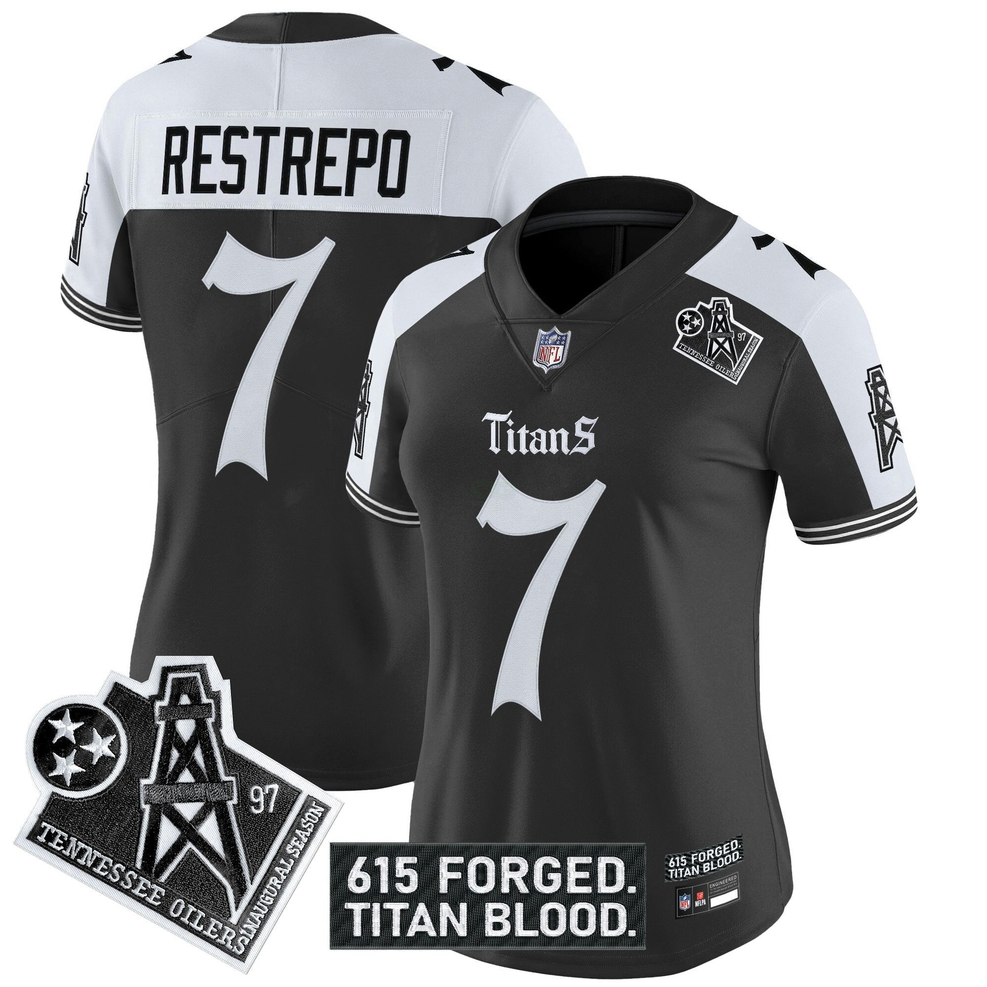 Camisa NFL Women’s Tennessee ‘Titan Gothic Shadows Drop’ Vapor Limited Jersey