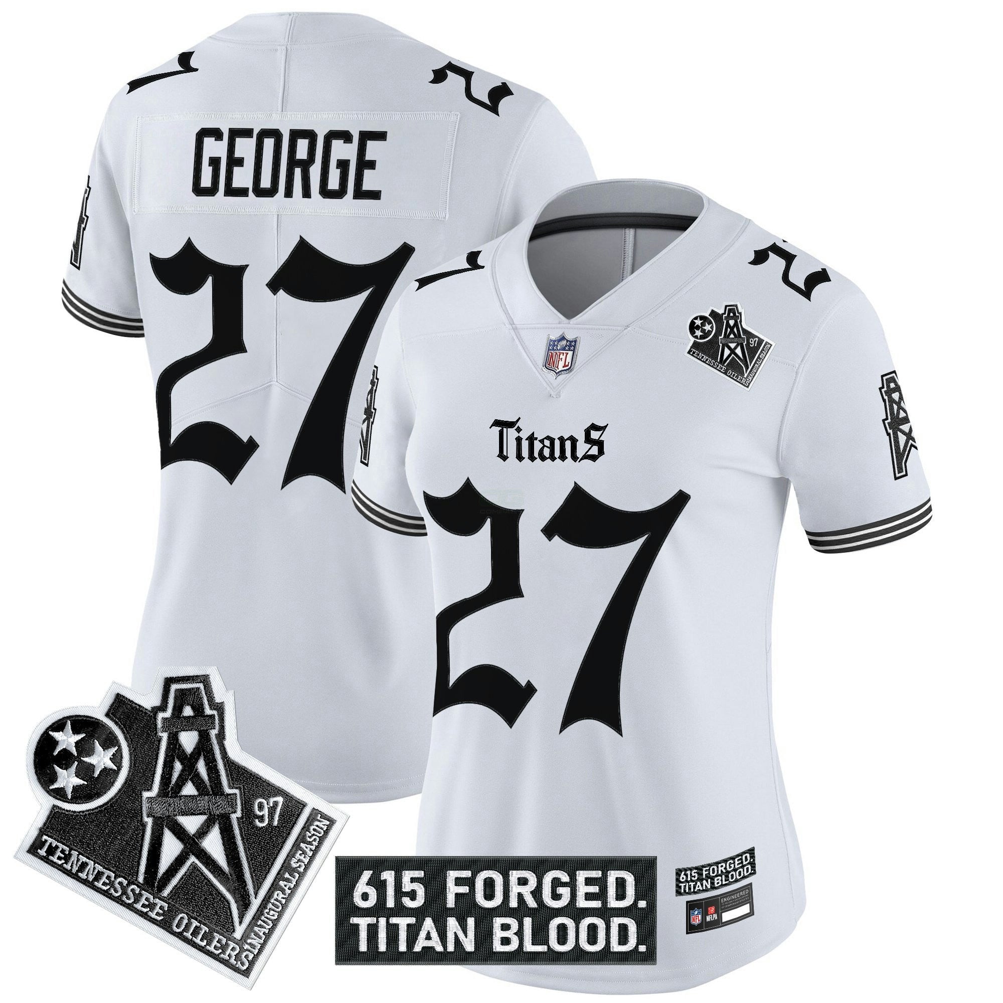 Camisa NFL Women’s Tennessee ‘Titan Gothic Shadows Drop’ Vapor Limited Jersey