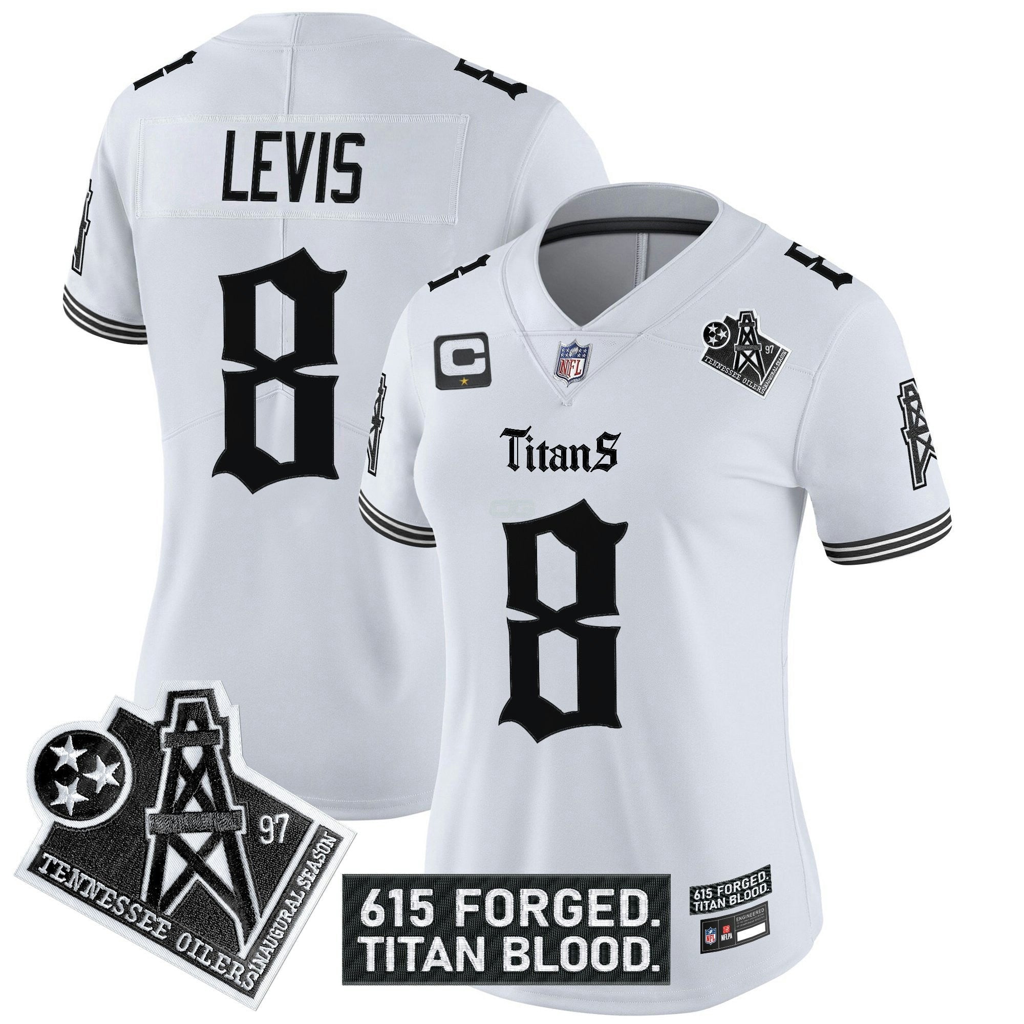 Camisa NFL Women’s Tennessee ‘Titan Gothic Shadows Drop’ Vapor Limited Jersey