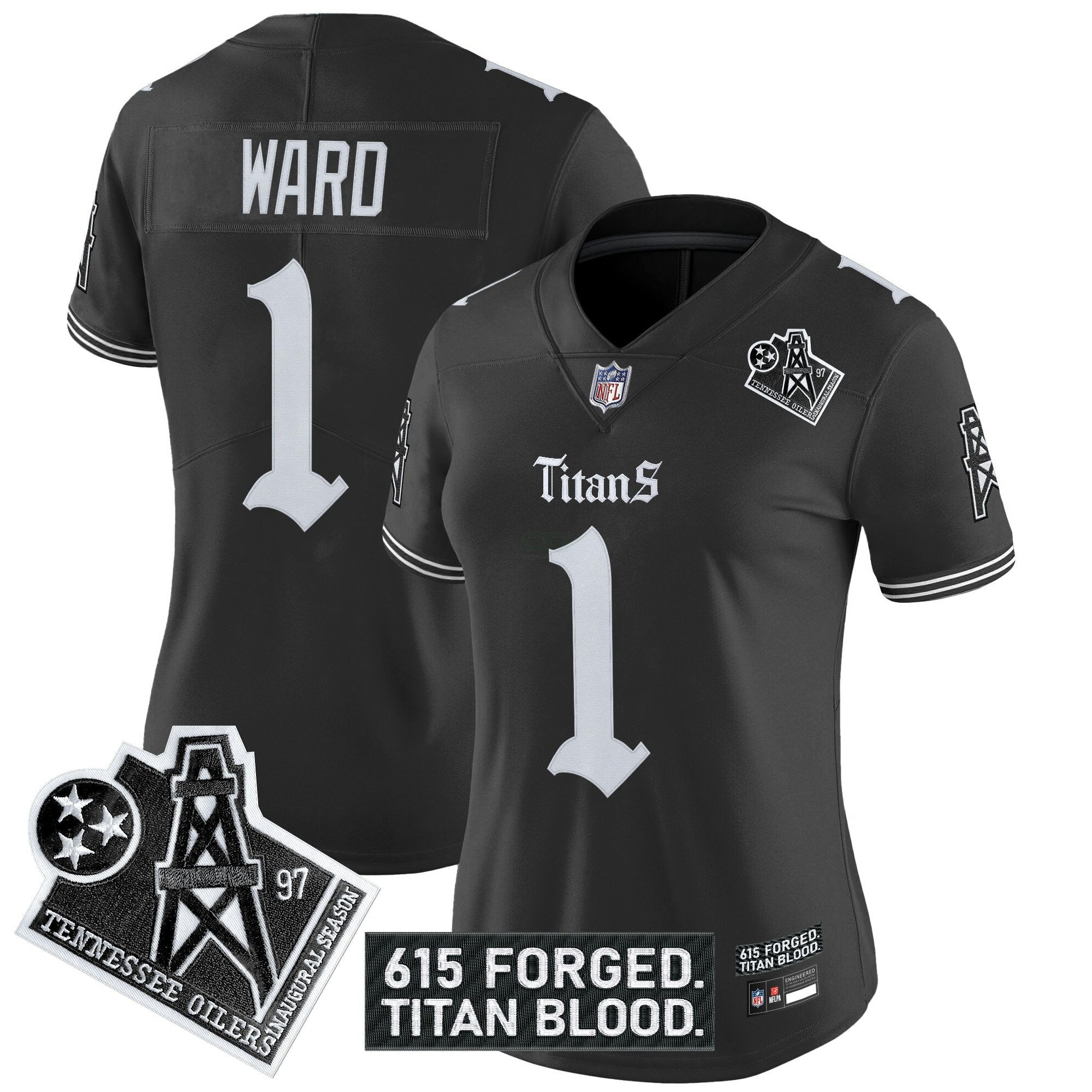 Camisa NFL Women’s Tennessee ‘Titan Gothic Shadows Drop’ Vapor Limited Jersey