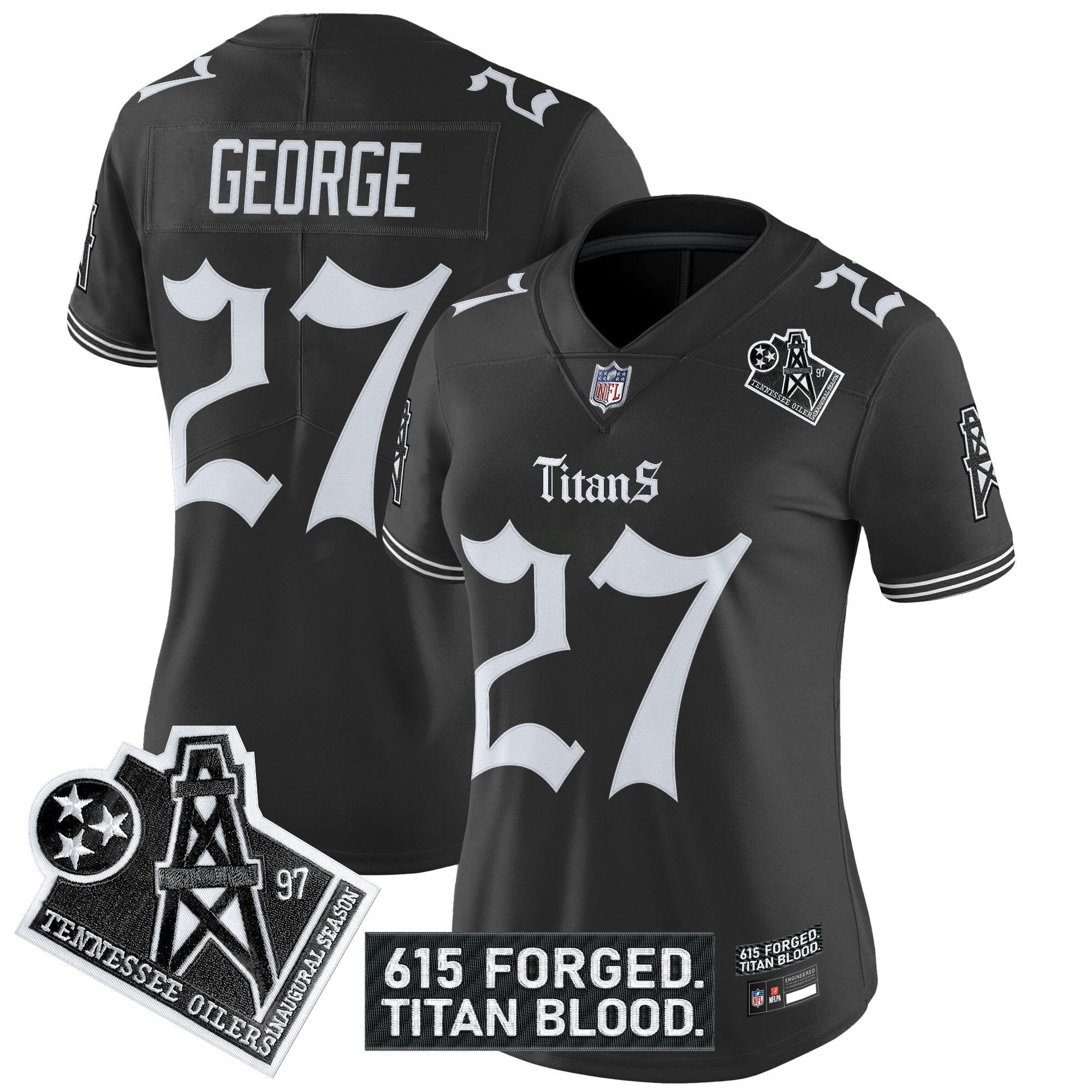Camisa NFL Women’s Tennessee ‘Titan Gothic Shadows Drop’ Vapor Limited Jersey
