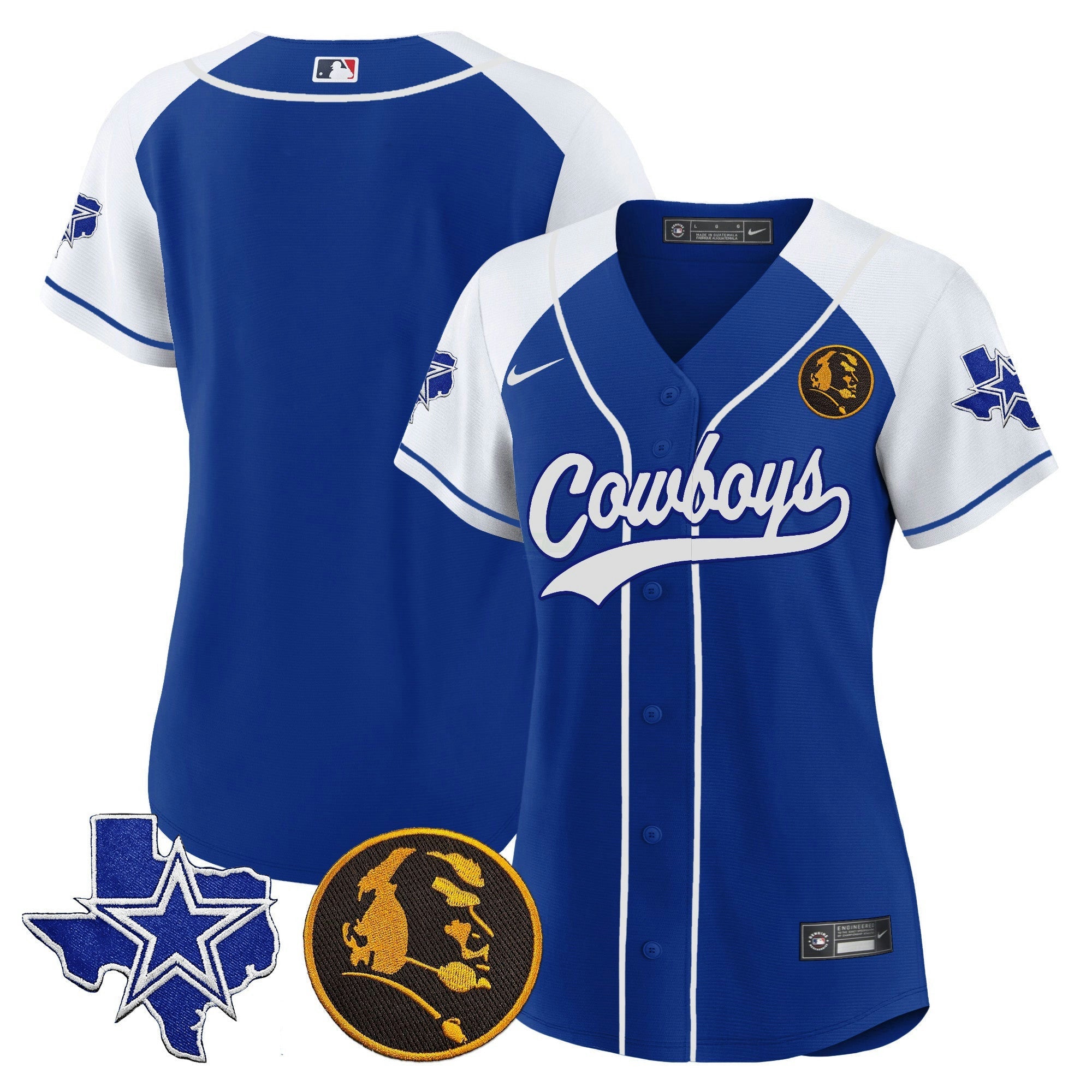 Camisa NFL Women’s Texas & John Madden Patch Jersey