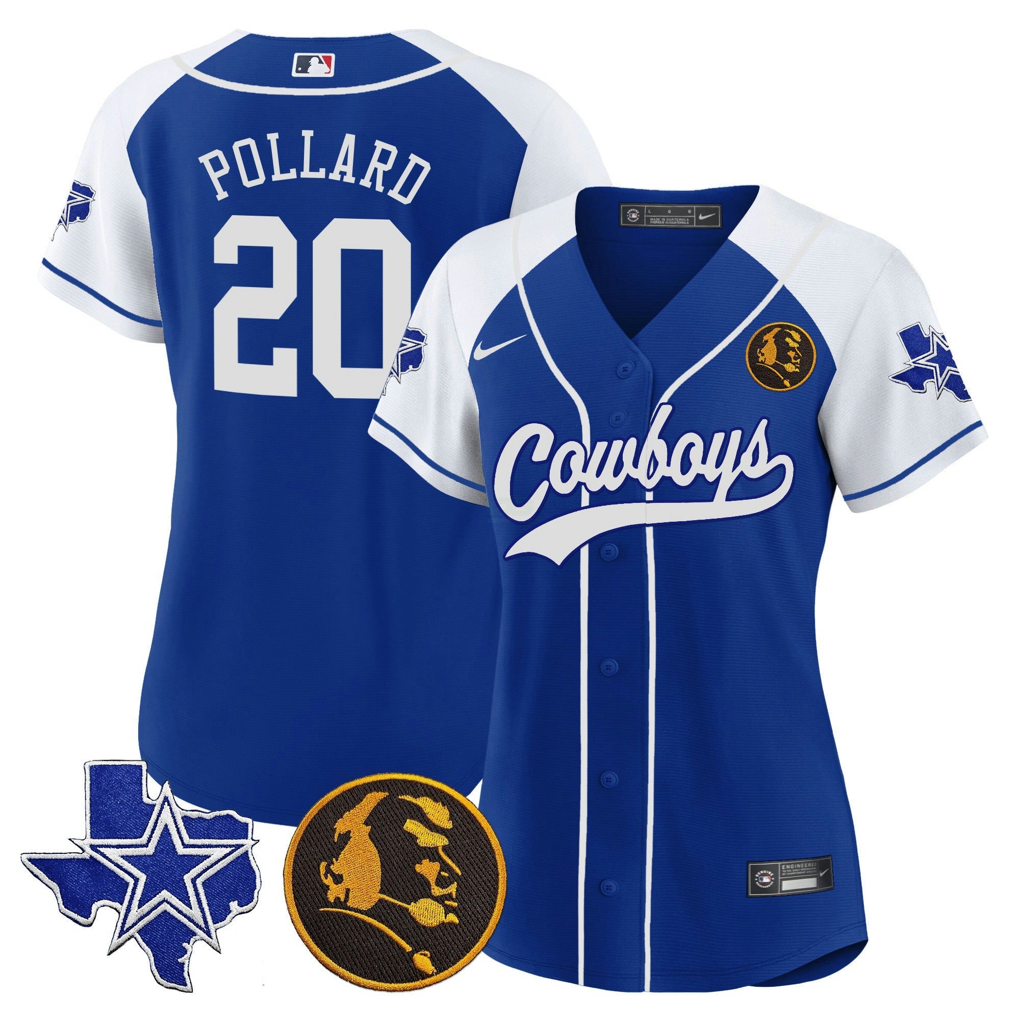 Camisa NFL Women’s Texas & John Madden Patch Jersey