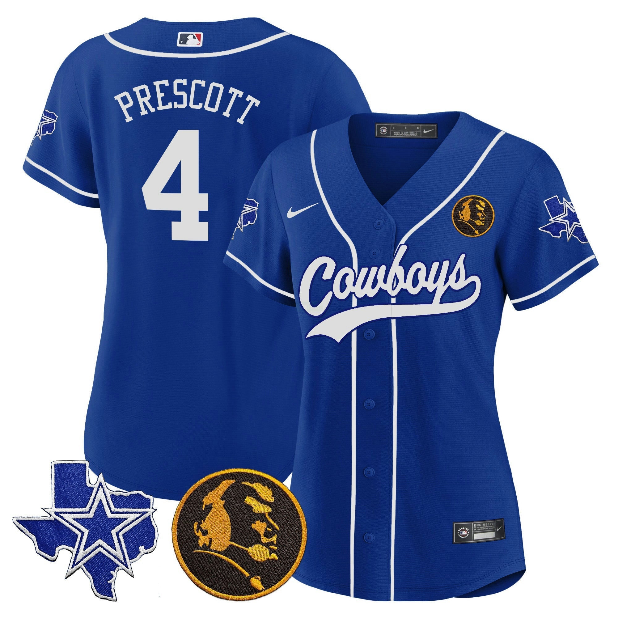 Camisa NFL Women’s Texas & John Madden Patch Jersey