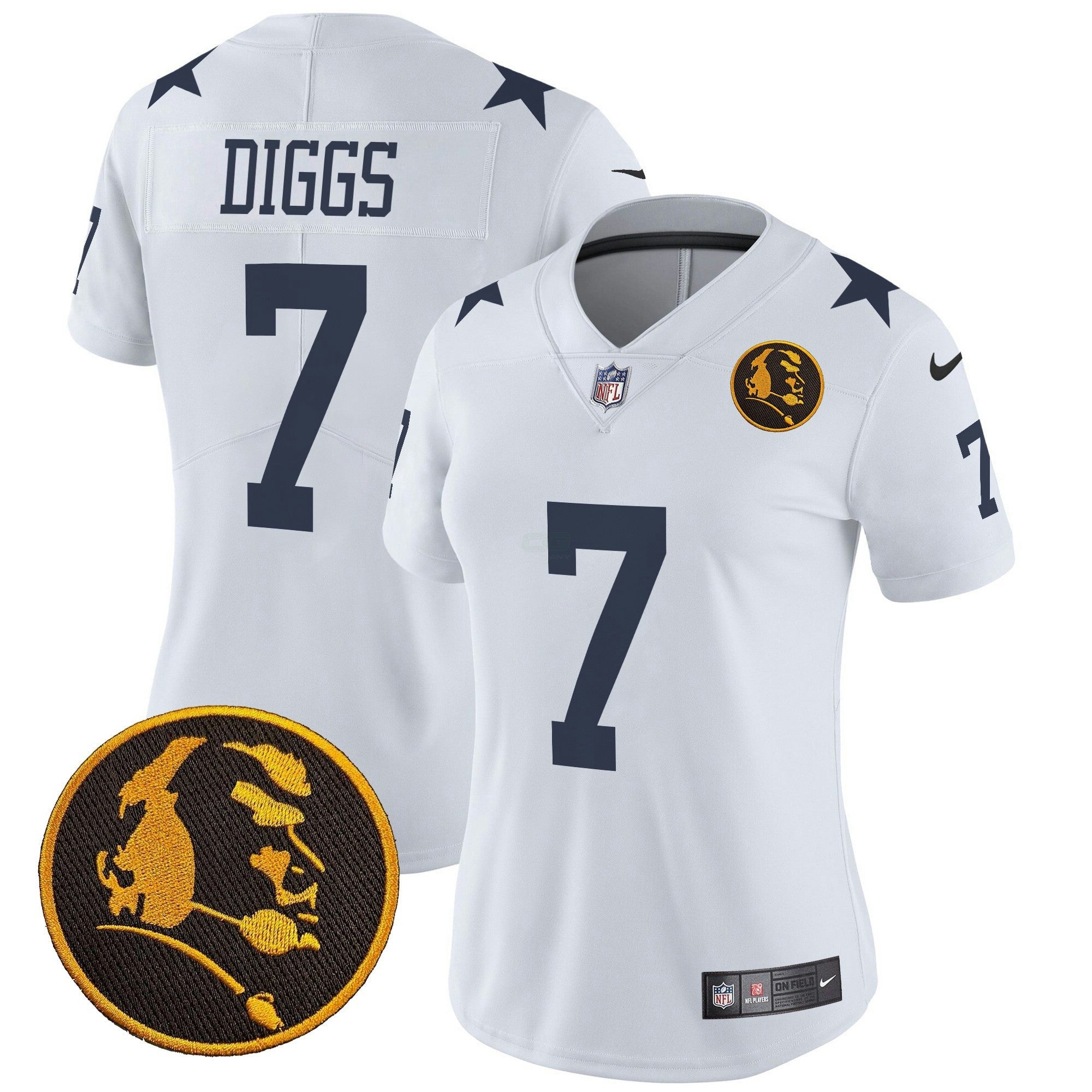 Camisa NFL Women’s Texas & John Madden Patch Vapor Limited Jersey V2