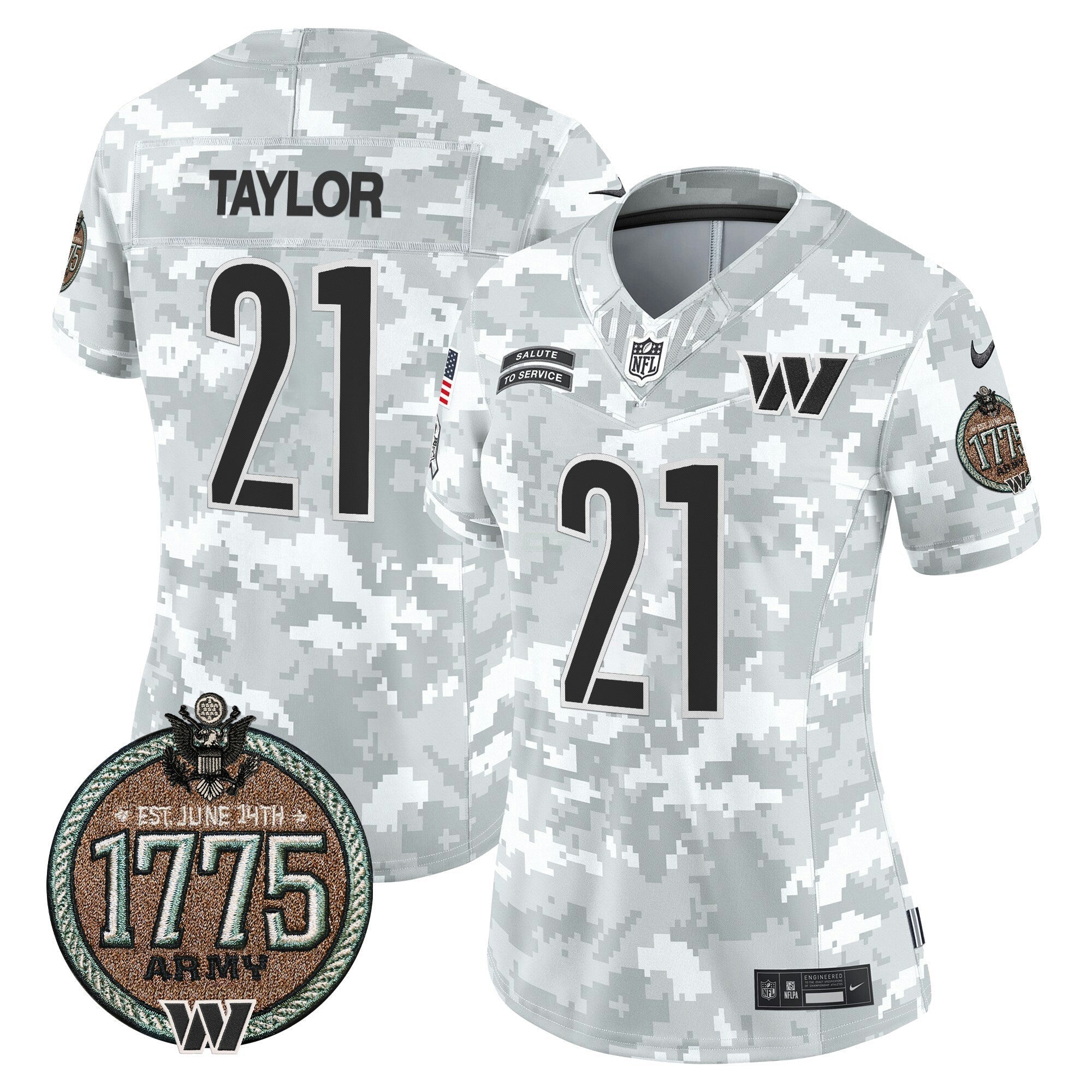 Camisa NFL Women’s Washington 2024 Salute to Service Establishment Year Patch Vapor Limited Jersey