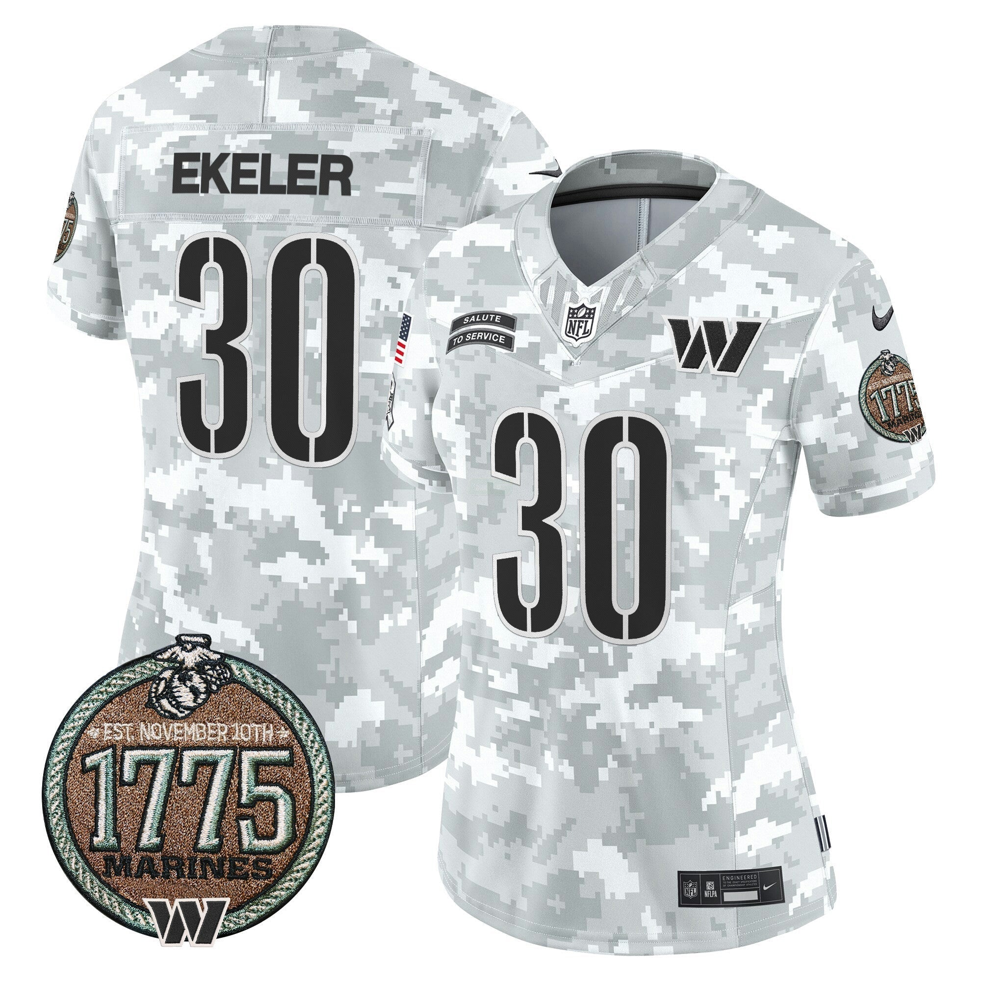 Camisa NFL Women’s Washington 2024 Salute to Service Establishment Year Patch Vapor Limited Jersey