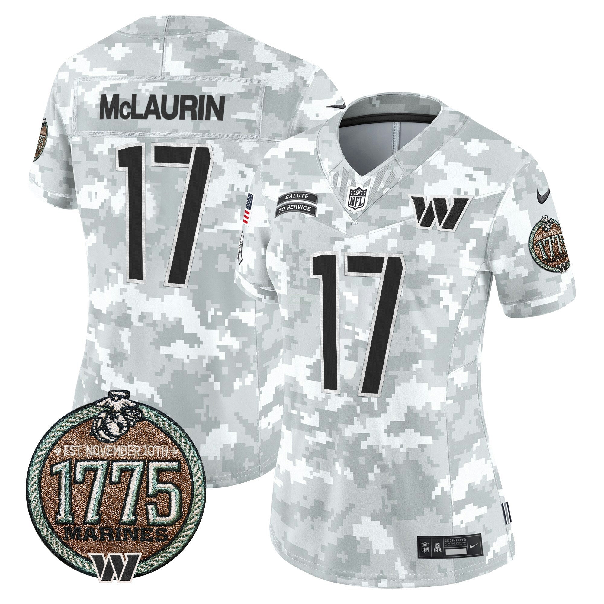 Camisa NFL Women’s Washington 2024 Salute to Service Establishment Year Patch Vapor Limited Jersey