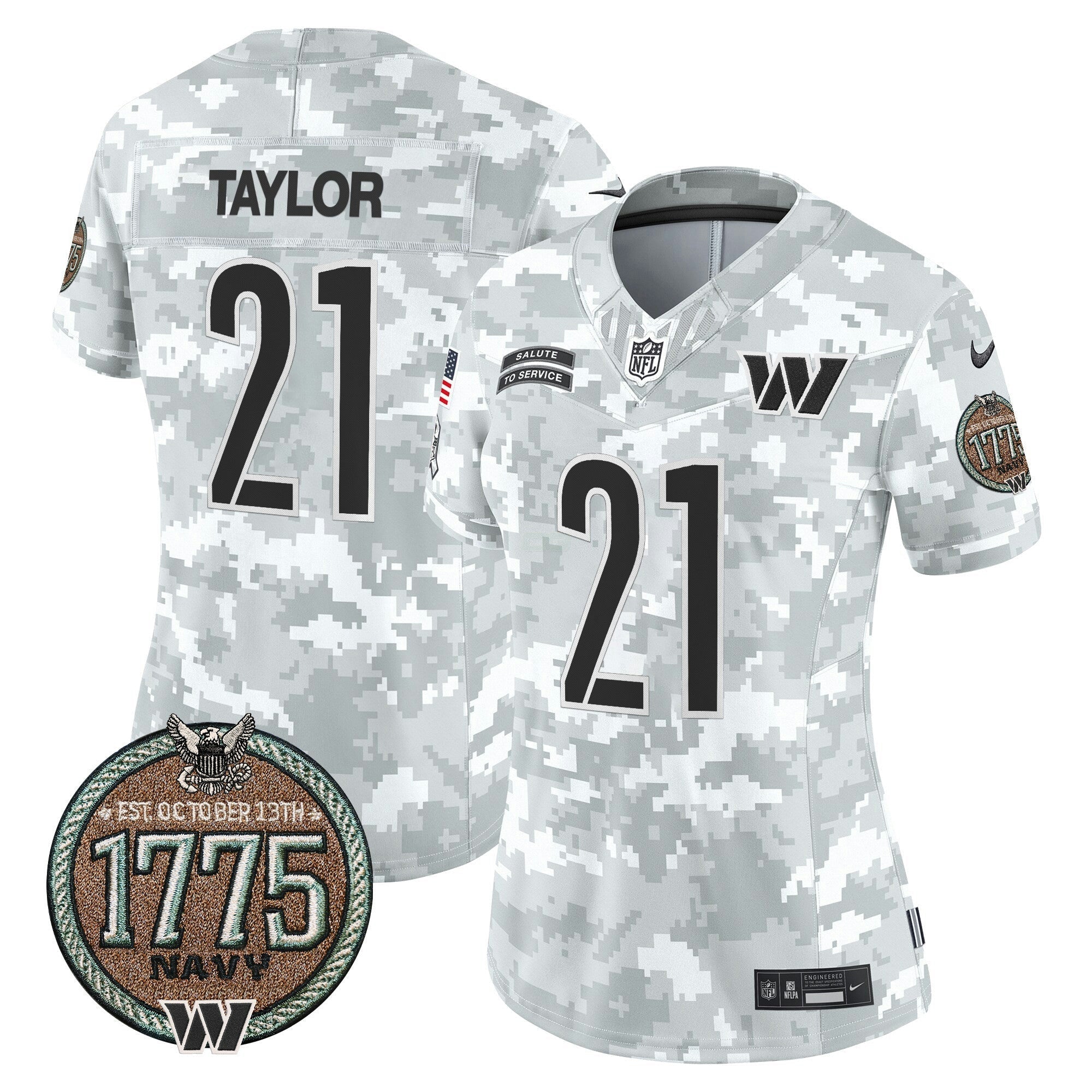 Camisa NFL Women’s Washington 2024 Salute to Service Establishment Year Patch Vapor Limited Jersey