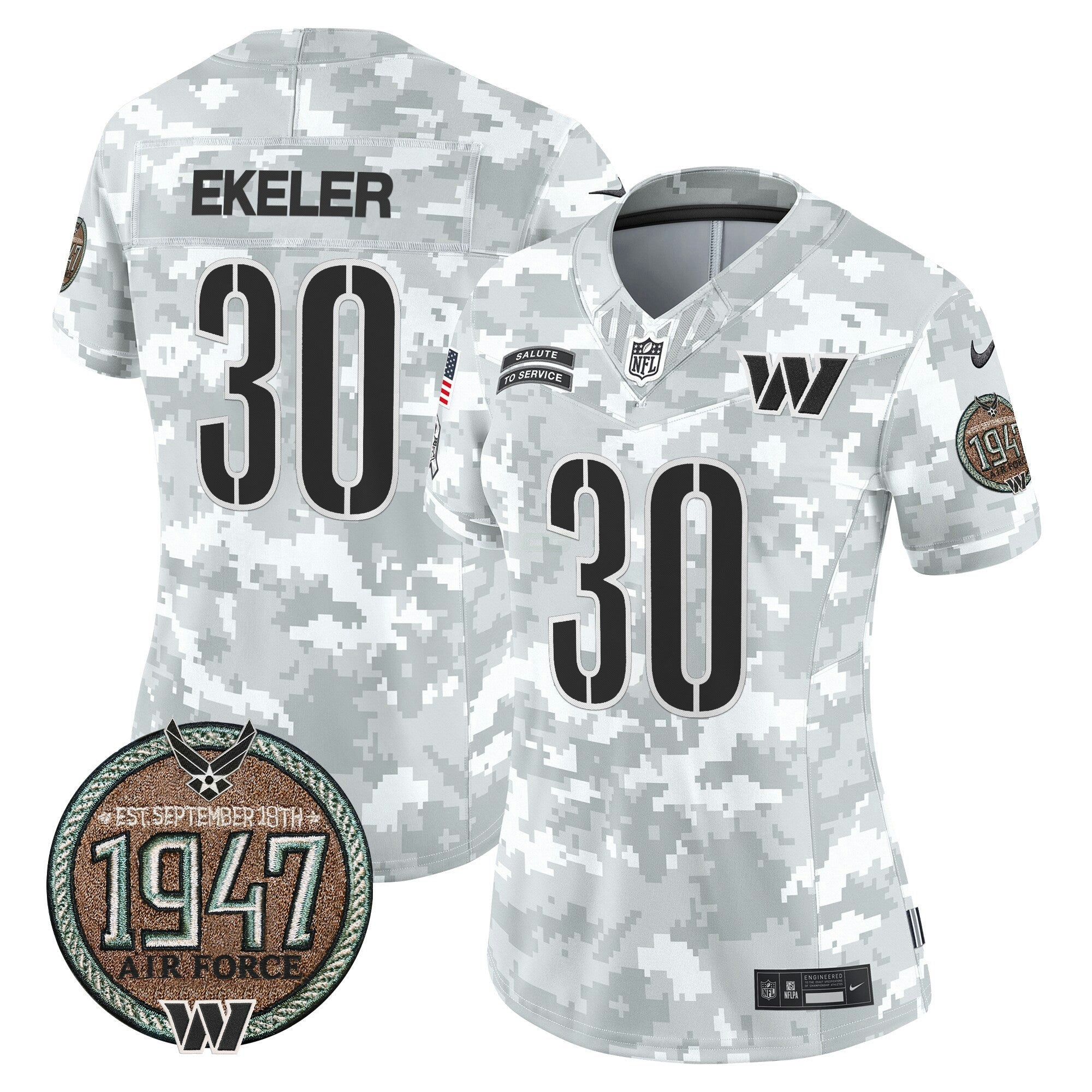 Camisa NFL Women’s Washington 2024 Salute to Service Establishment Year Patch Vapor Limited Jersey