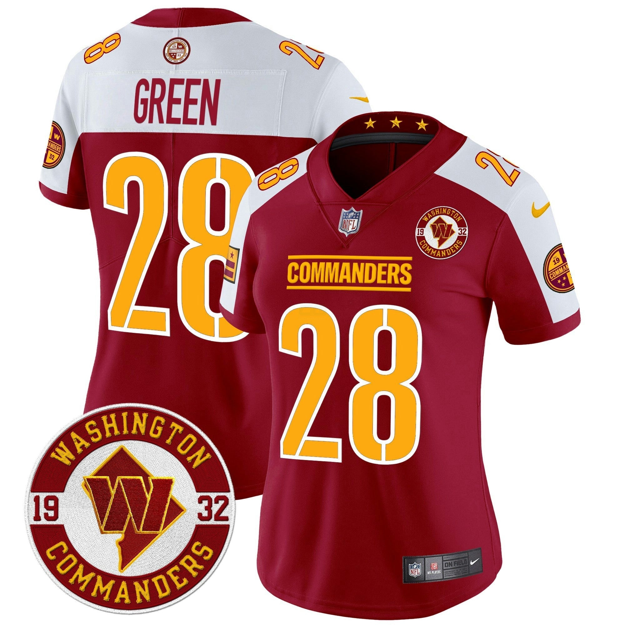 Camisa NFL Women’s Washington 2024 Vapor Limited Jersey – Est. 1932 Patch