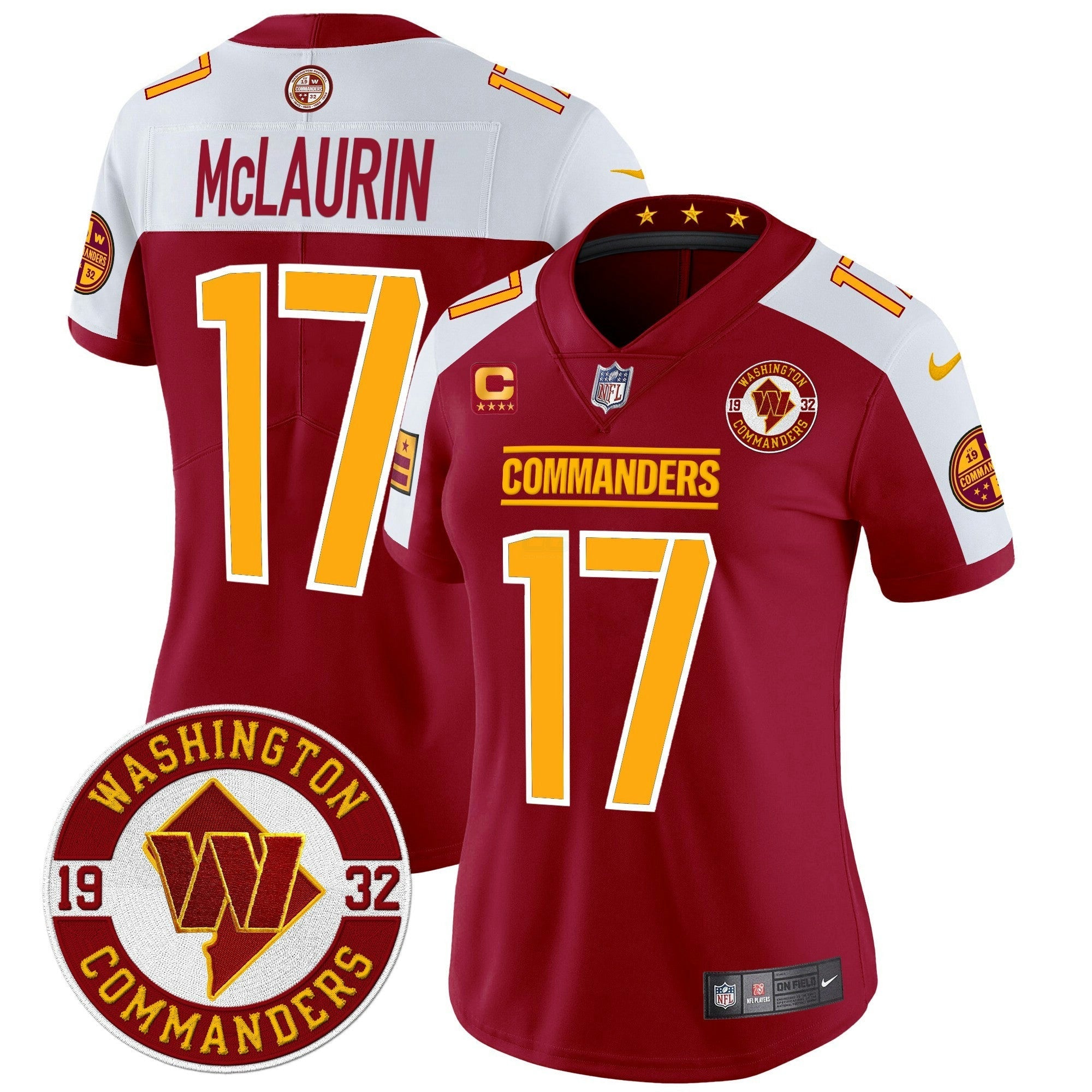 Camisa NFL Women’s Washington 2024 Vapor Limited Jersey – Est. 1932 Patch