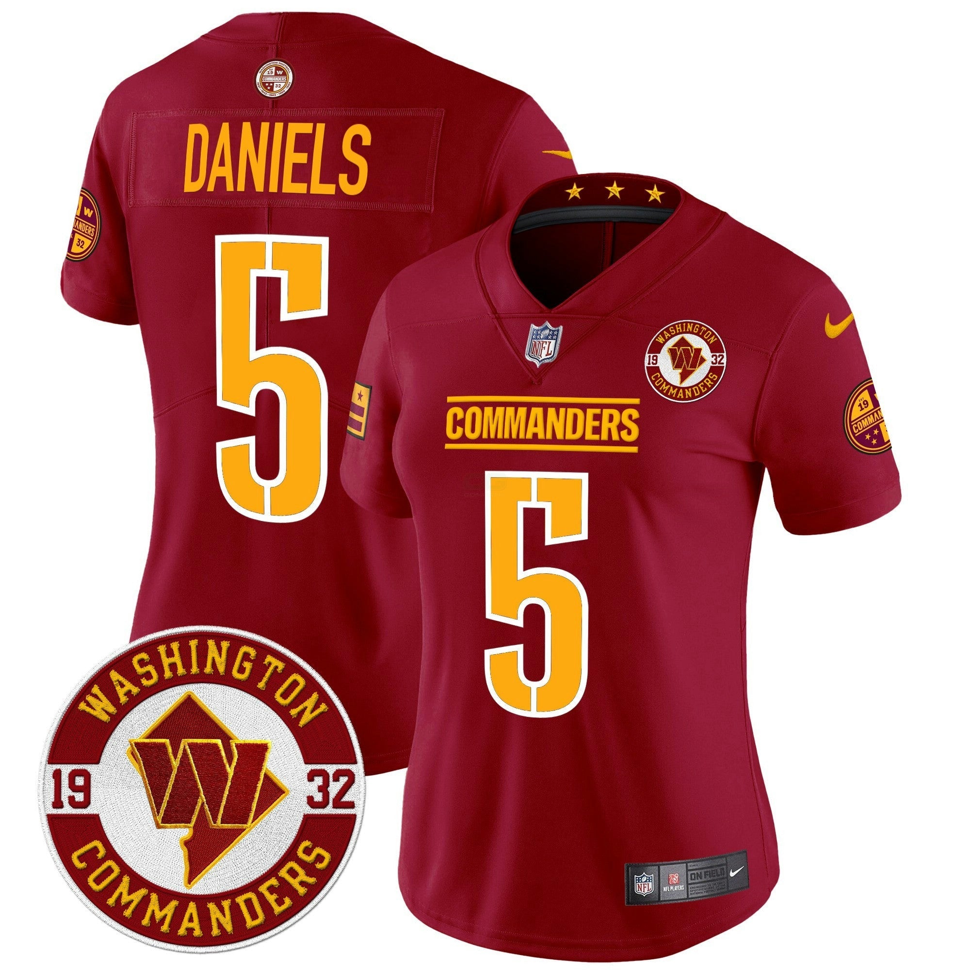 Camisa NFL Women’s Washington 2024 Vapor Limited Jersey – Est. 1932 Patch