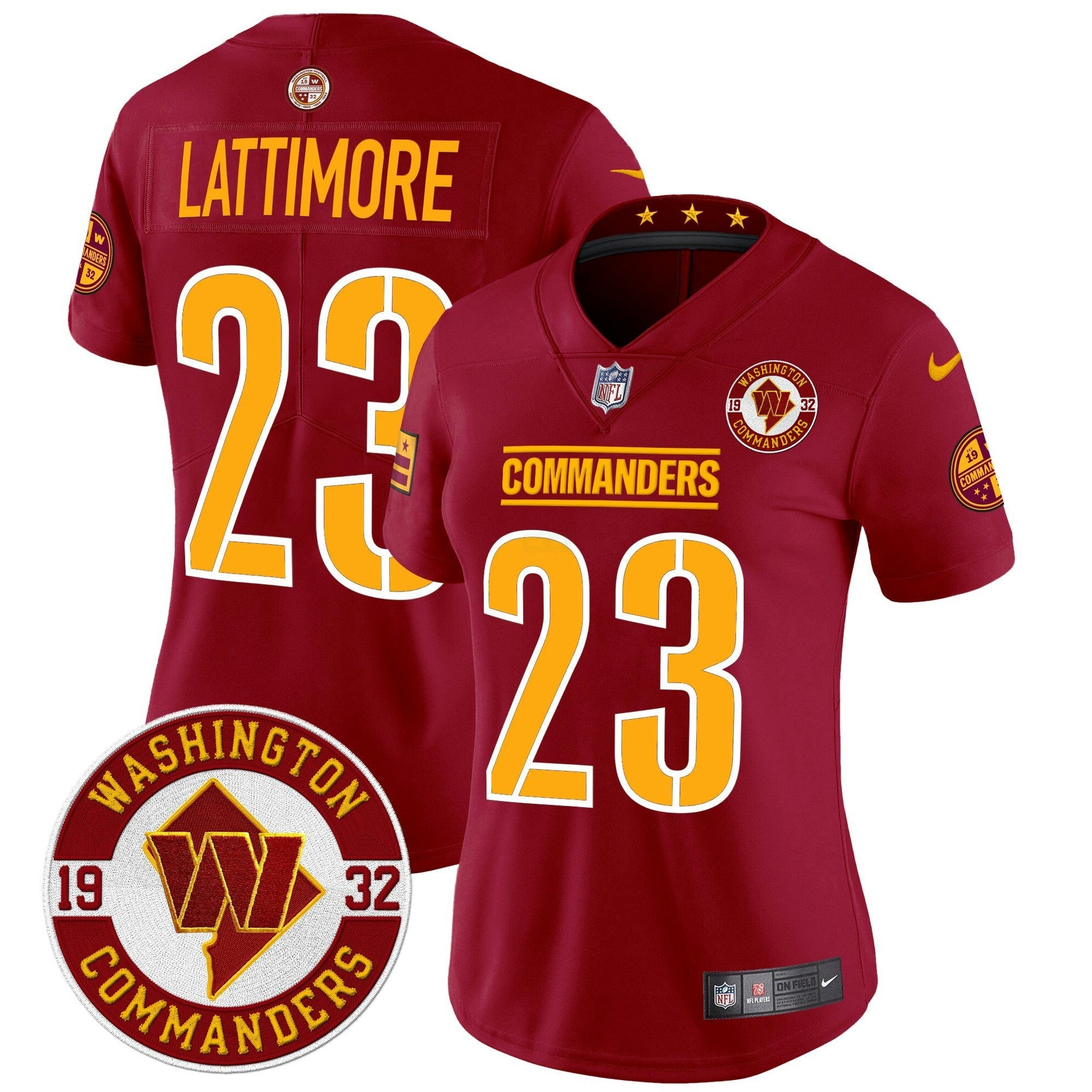 Camisa NFL Women’s Washington 2024 Vapor Limited Jersey – Est. 1932 Patch