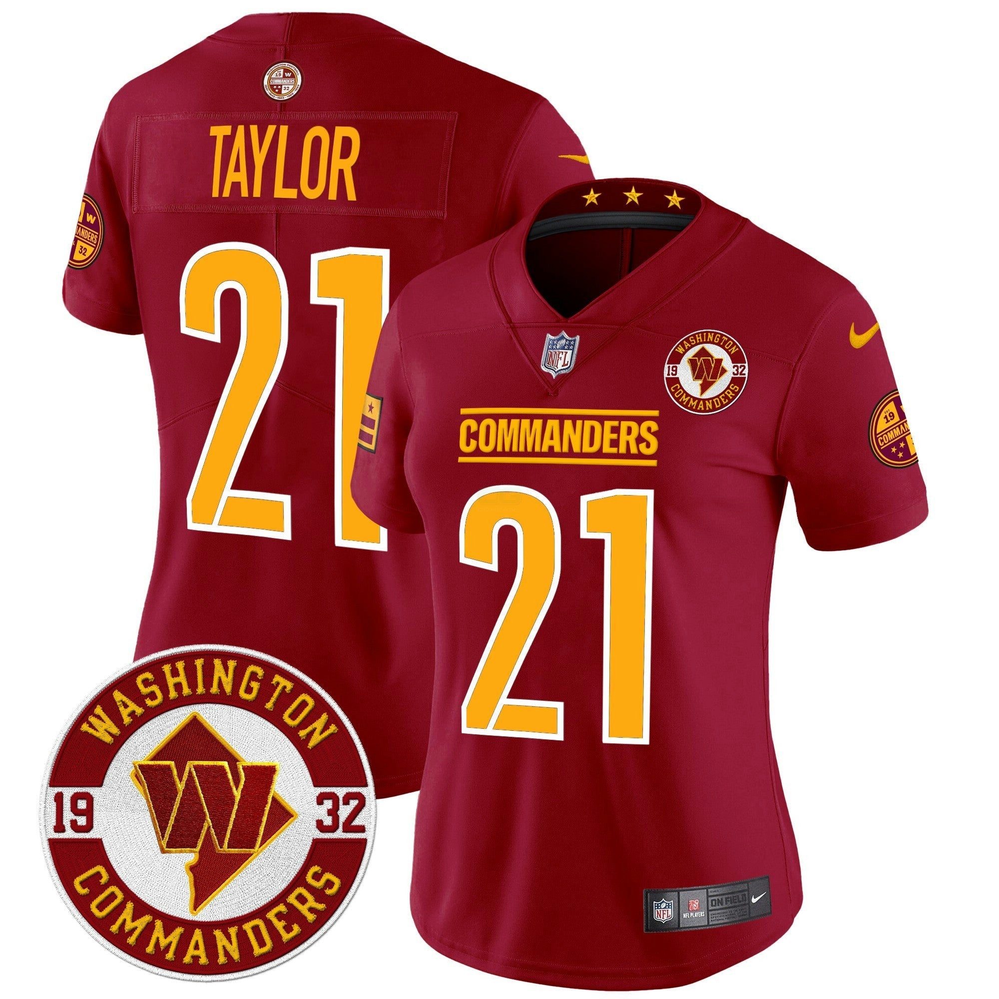 Camisa NFL Women’s Washington 2024 Vapor Limited Jersey – Est. 1932 Patch