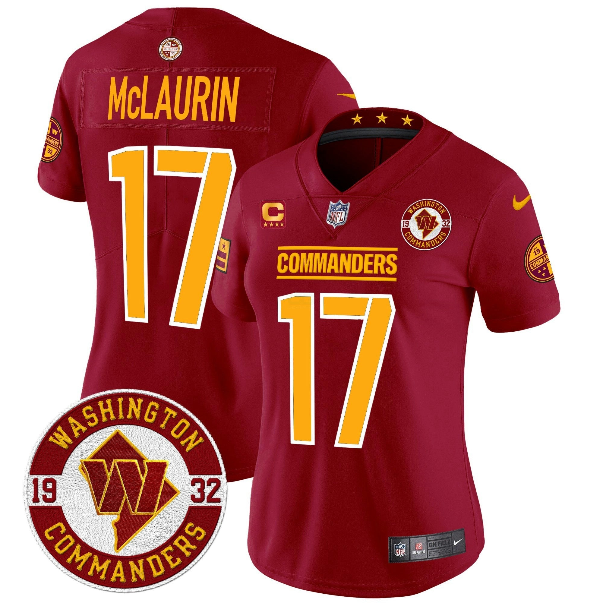 Camisa NFL Women’s Washington 2024 Vapor Limited Jersey – Est. 1932 Patch