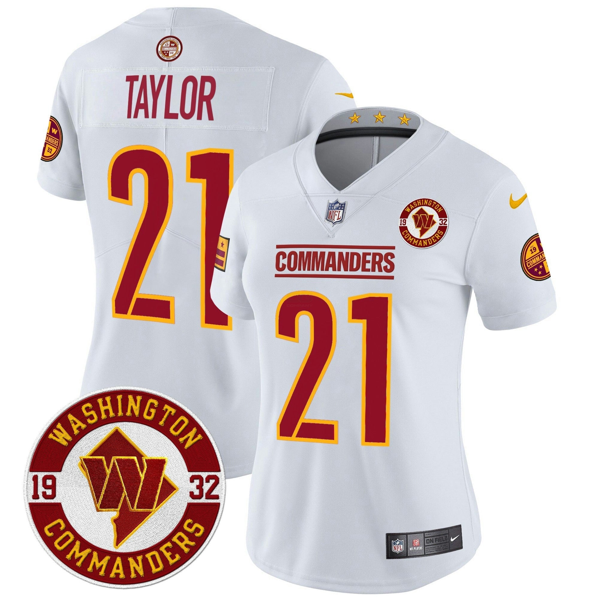 Camisa NFL Women’s Washington 2024 Vapor Limited Jersey – Est. 1932 Patch