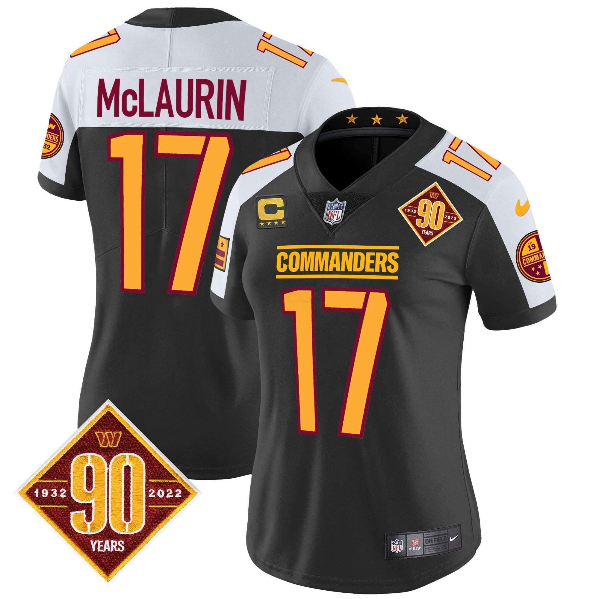 Camisa NFL Women’s Washington 90th Anniversary Patch Vapor Jersey