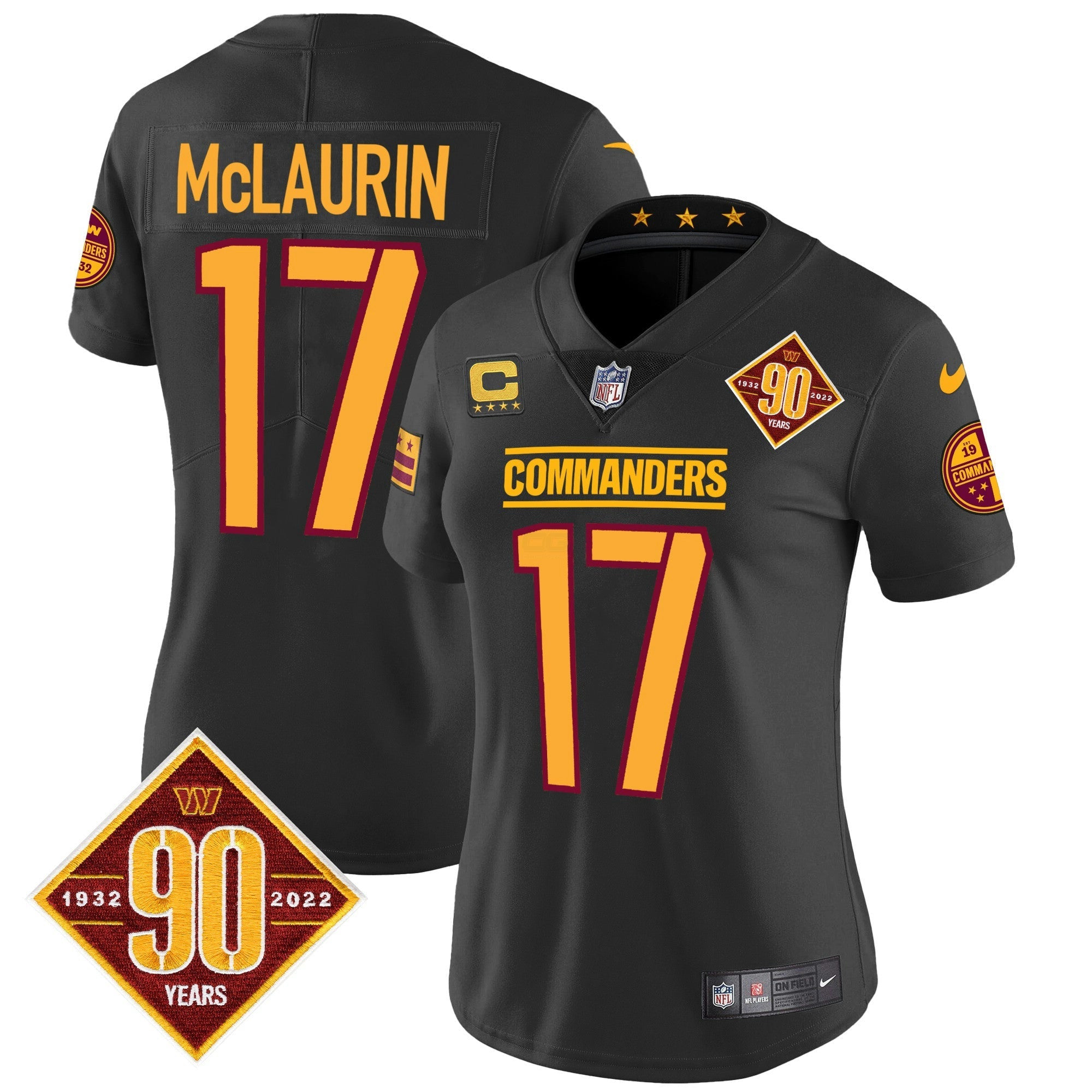 Camisa NFL Women’s Washington 90th Anniversary Patch Vapor Jersey
