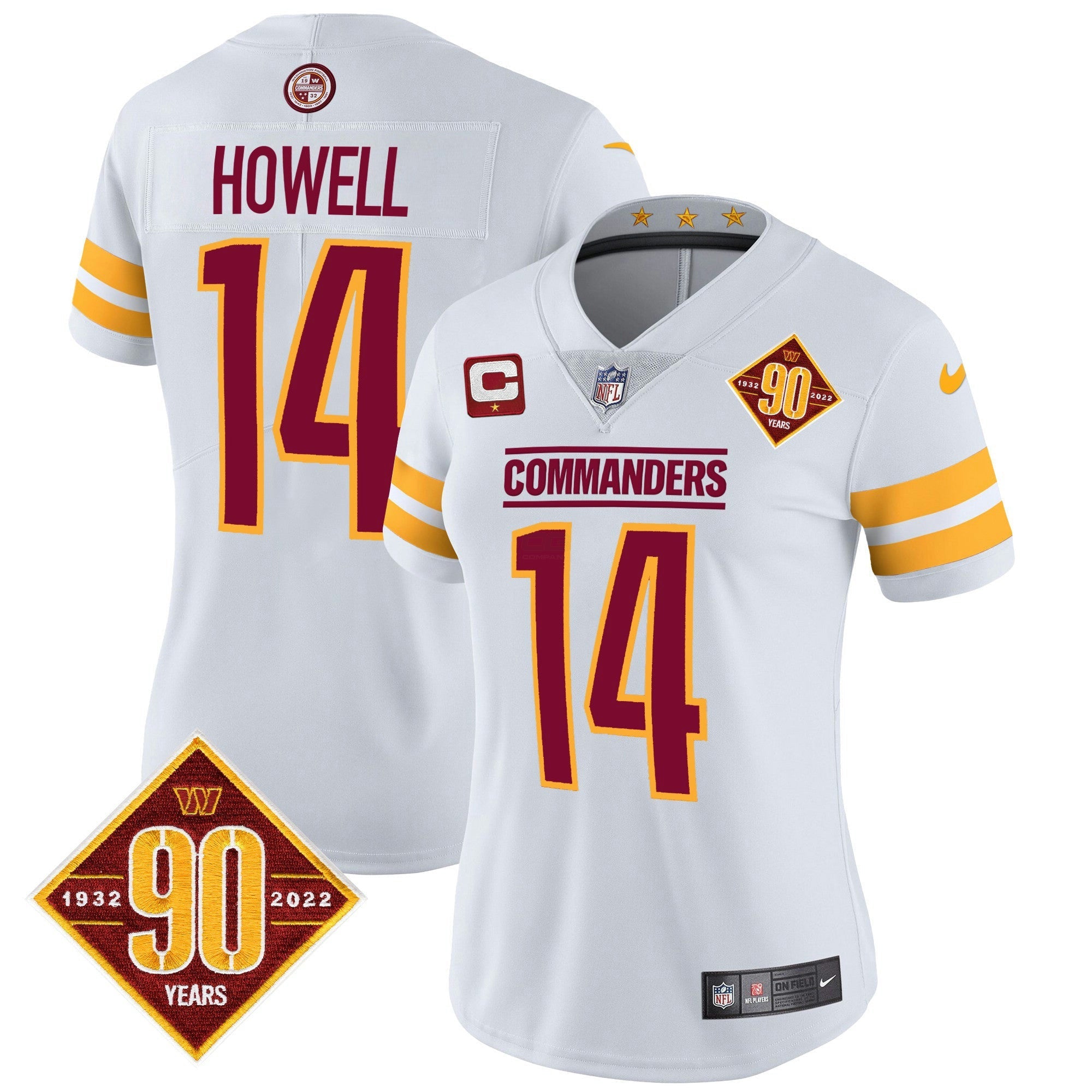 Camisa NFL Women’s Washington 90th Anniversary Patch Vapor Jersey V2