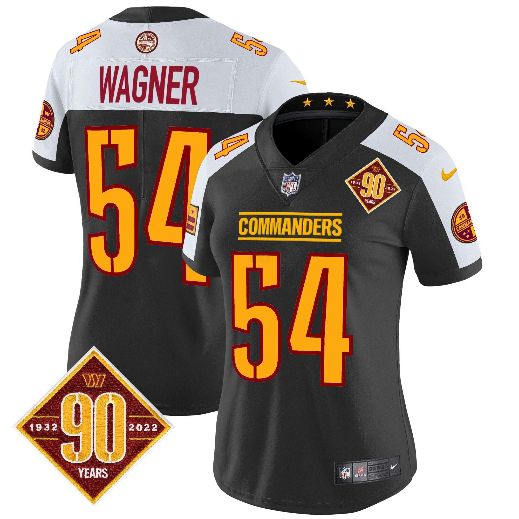 Camisa NFL Women’s Washington 90th Anniversary Patch Vapor Limited Jersey