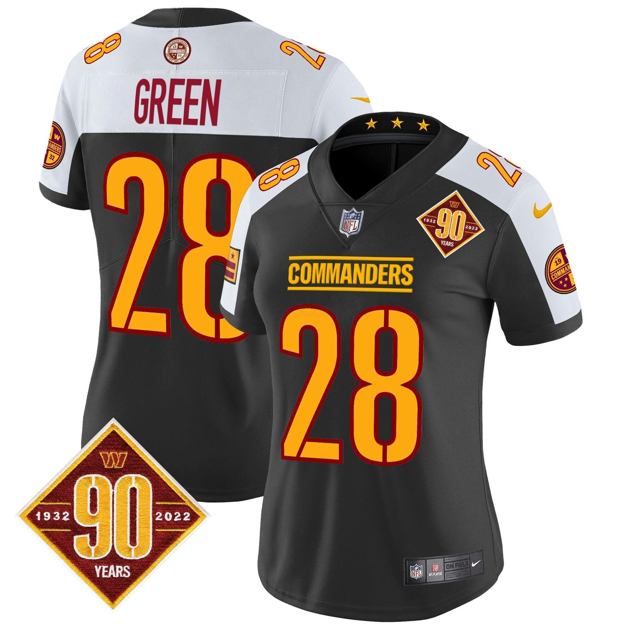 Camisa NFL Women’s Washington 90th Anniversary Patch Vapor Limited Jersey