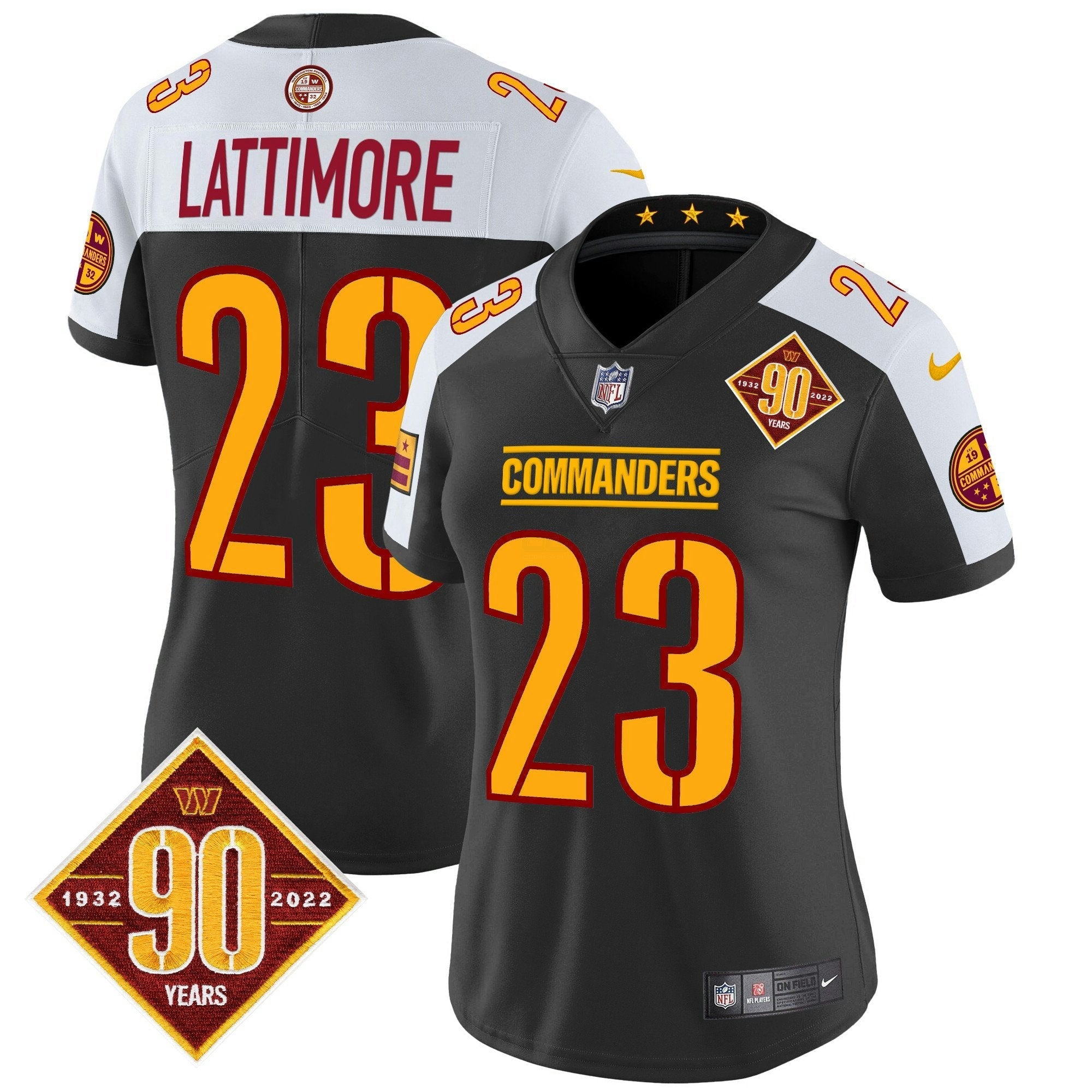 Camisa NFL Women’s Washington 90th Anniversary Patch Vapor Limited Jersey