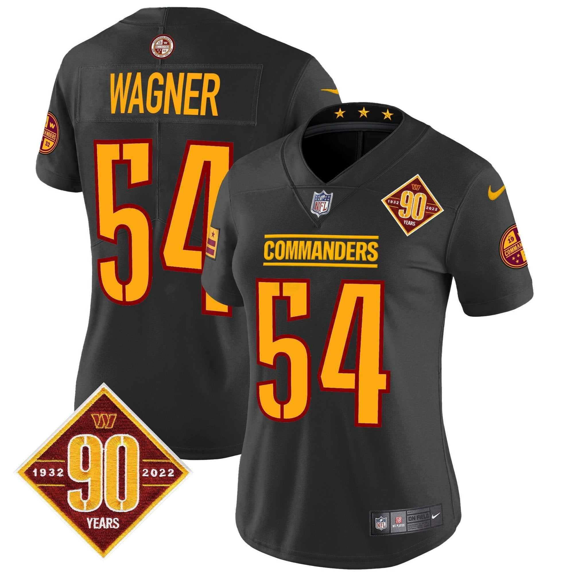 Camisa NFL Women’s Washington 90th Anniversary Patch Vapor Limited Jersey