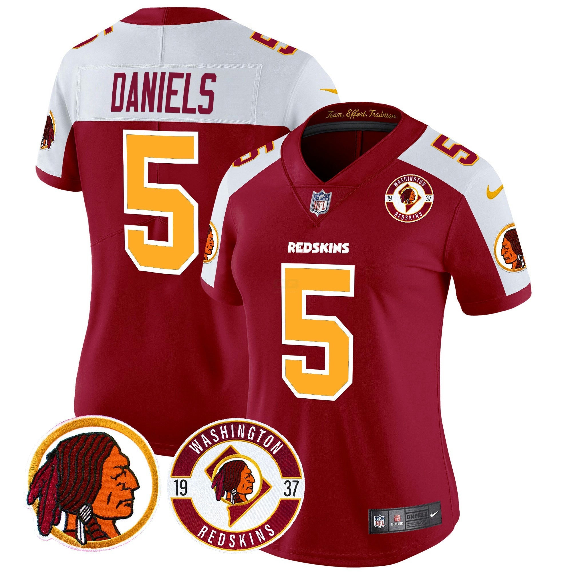 Camisa NFL Women’s Washington Redskins 2024 Vapor Limited Jersey – Est. 1937 Patch