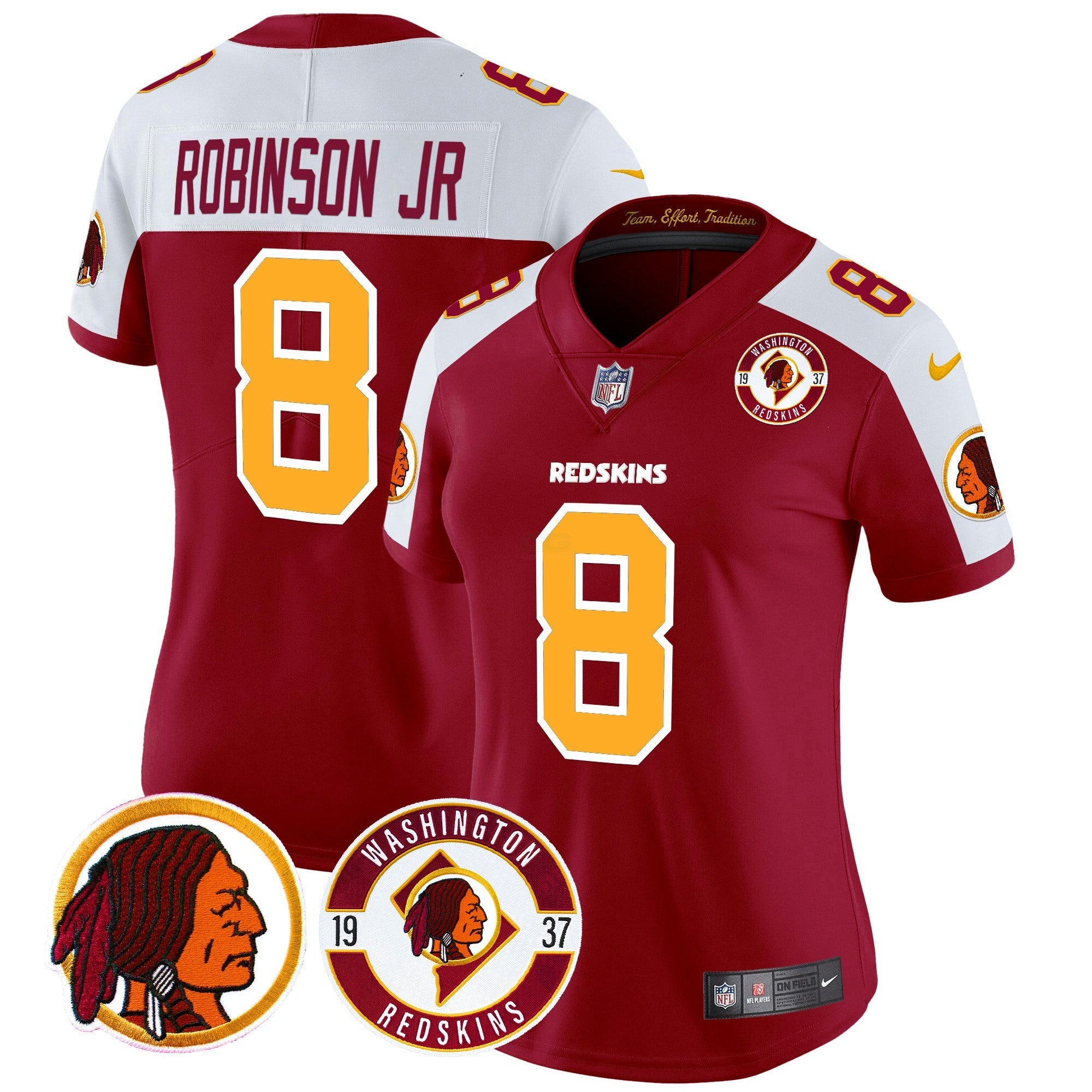 Camisa NFL Women’s Washington Redskins 2024 Vapor Limited Jersey – Est. 1937 Patch