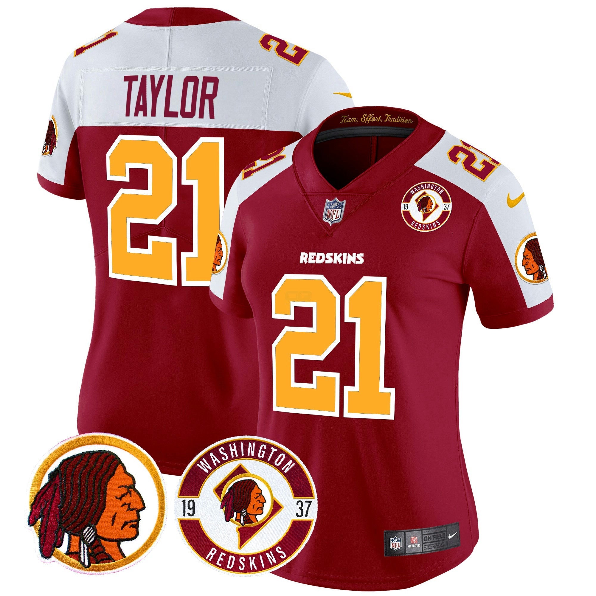 Camisa NFL Women’s Washington Redskins 2024 Vapor Limited Jersey – Est. 1937 Patch