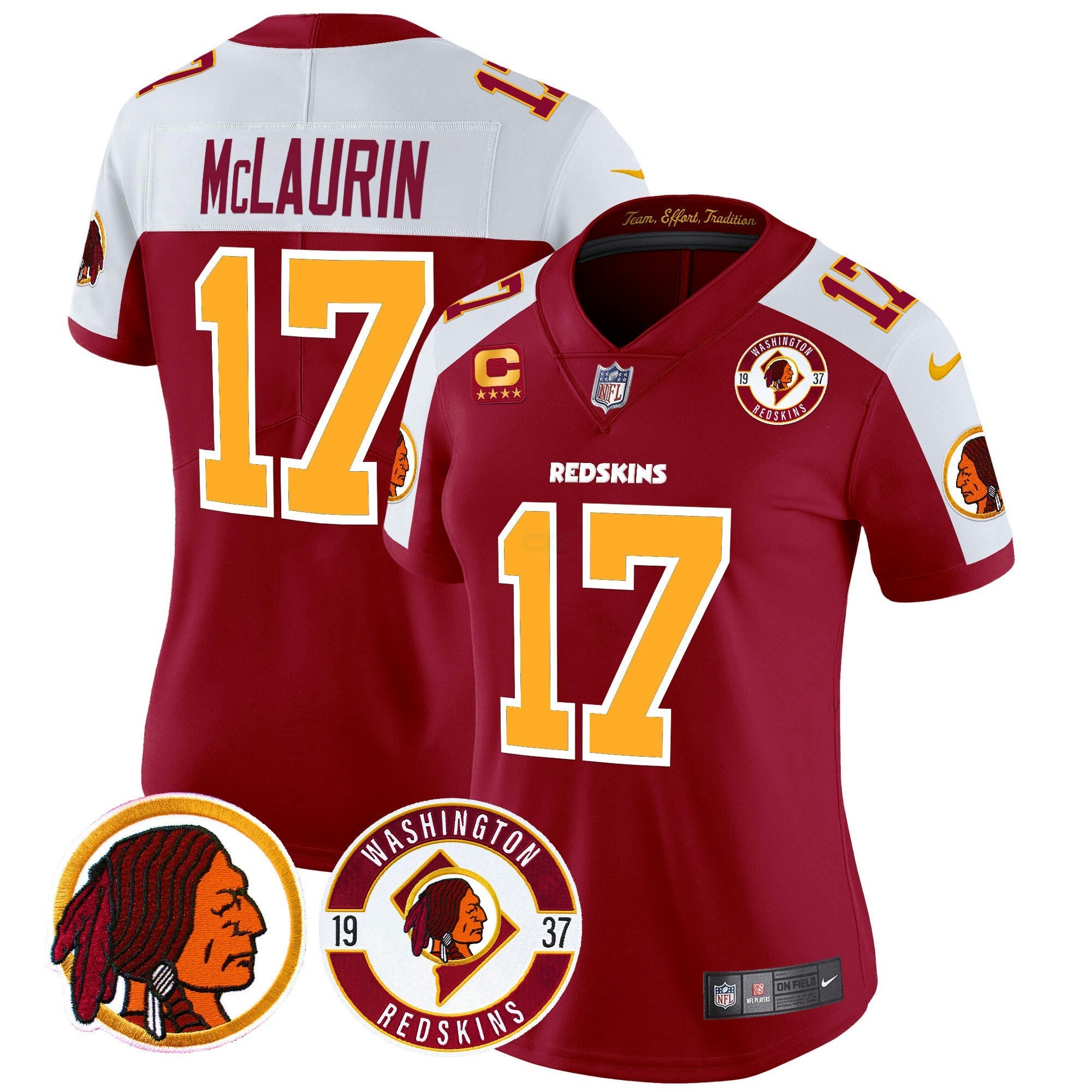 Camisa NFL Women’s Washington Redskins 2024 Vapor Limited Jersey – Est. 1937 Patch