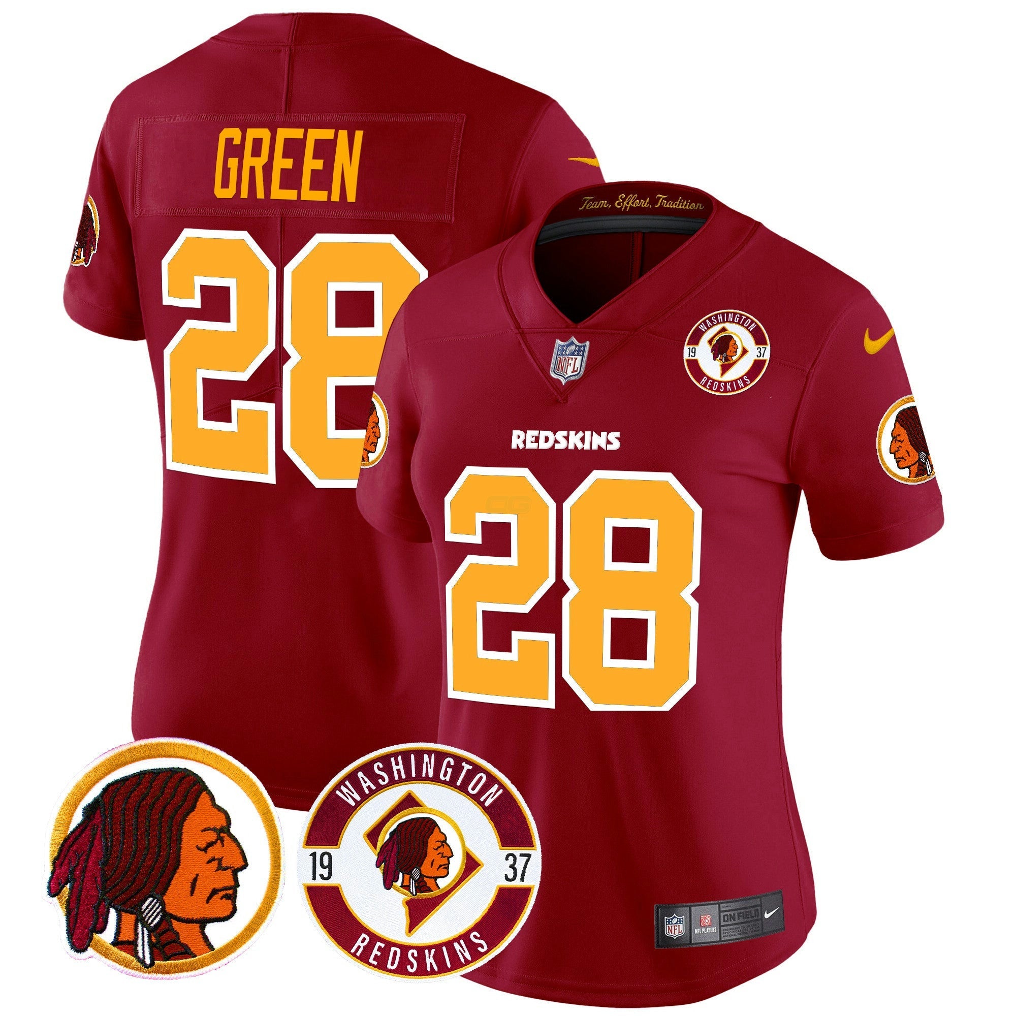 Camisa NFL Women’s Washington Redskins 2024 Vapor Limited Jersey – Est. 1937 Patch