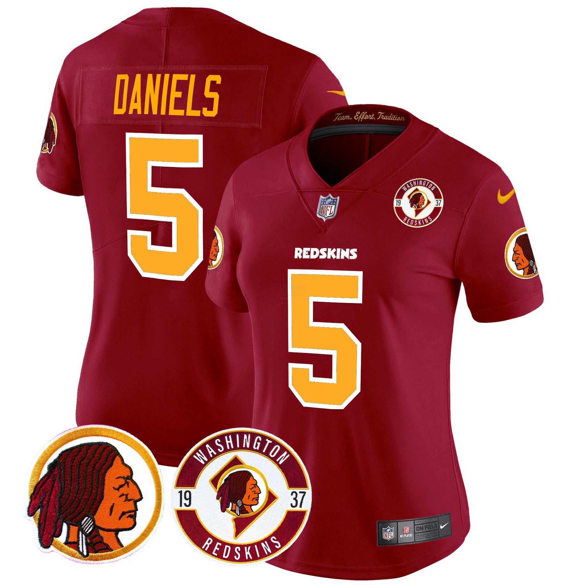 Camisa NFL Women’s Washington Redskins 2024 Vapor Limited Jersey – Est. 1937 Patch