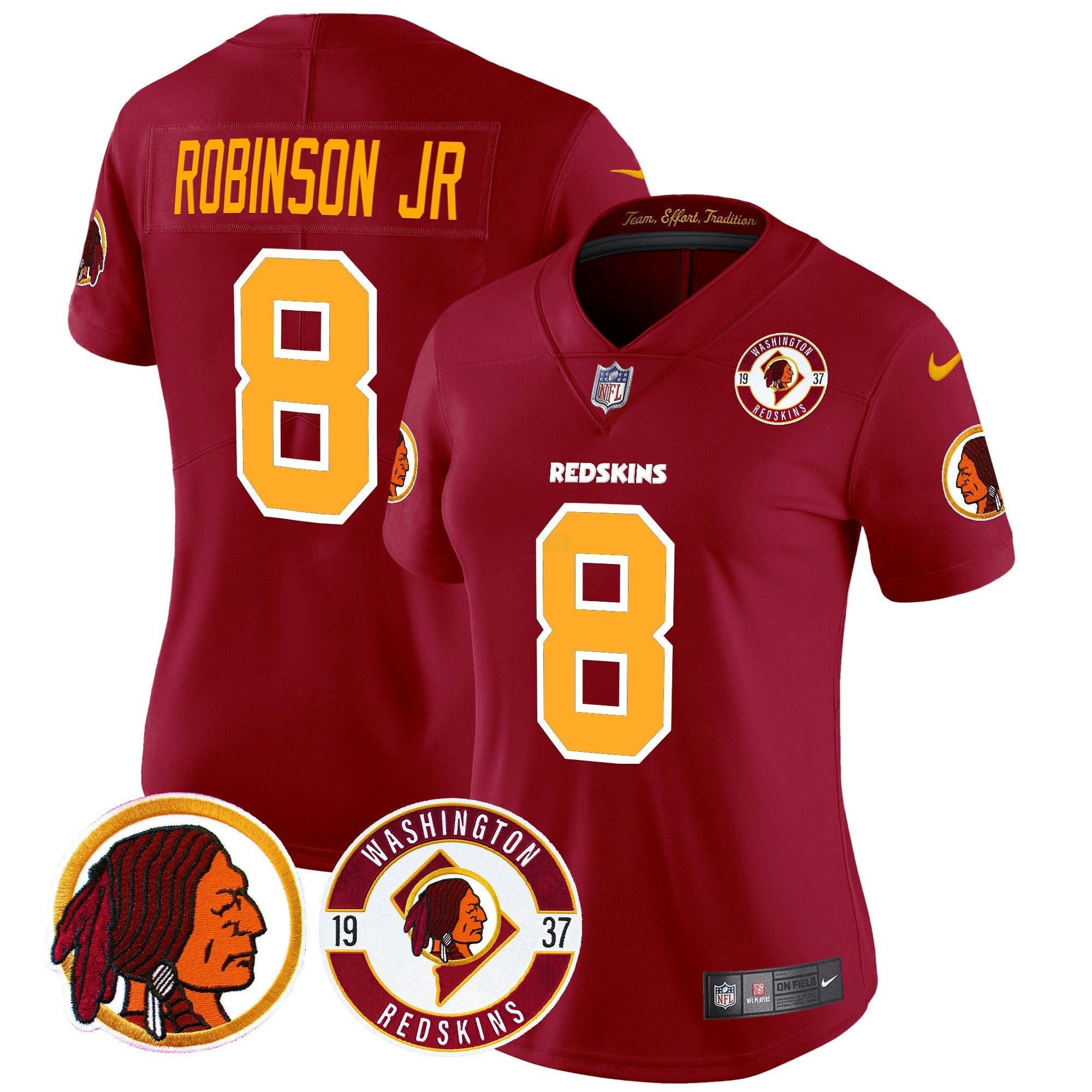 Camisa NFL Women’s Washington Redskins 2024 Vapor Limited Jersey – Est. 1937 Patch