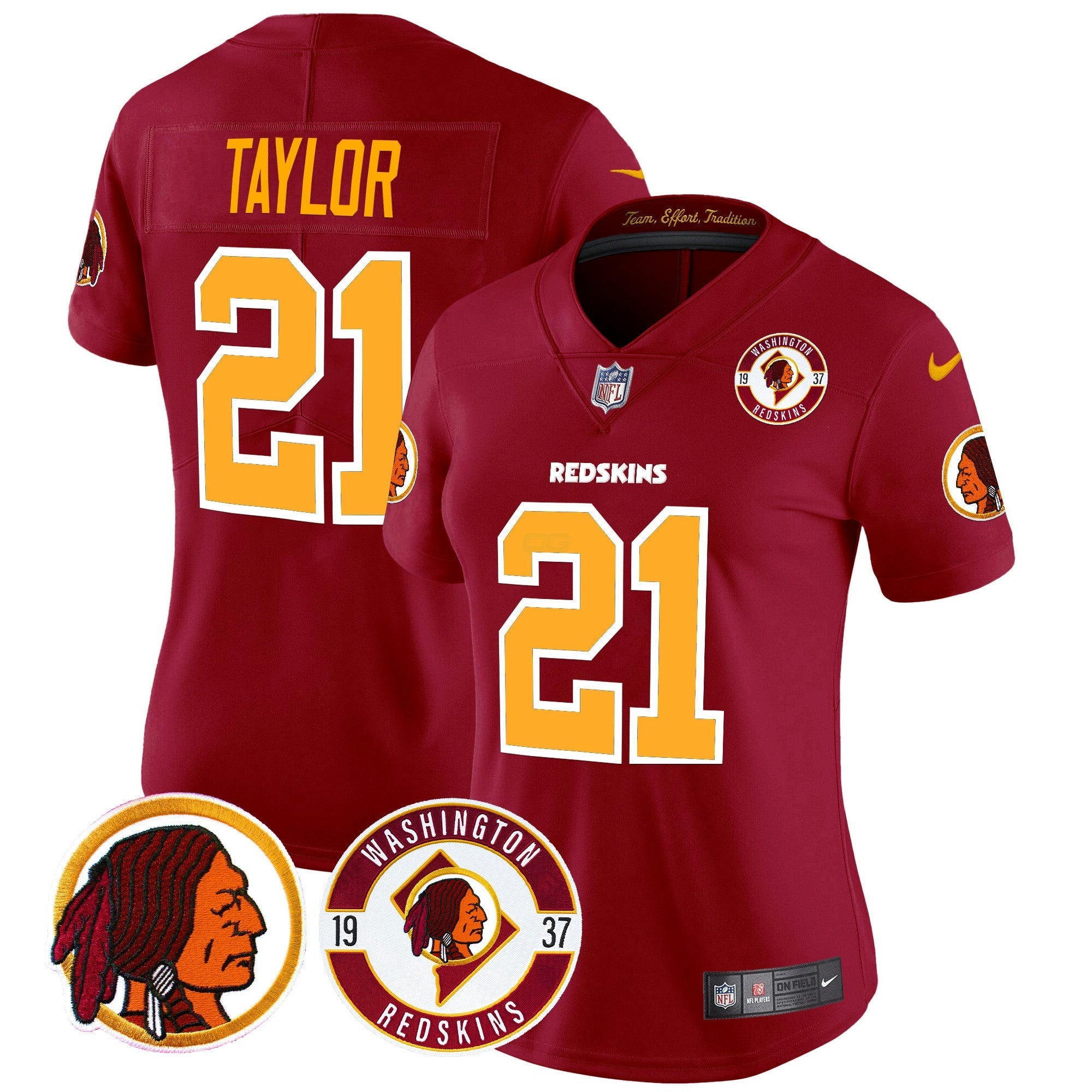 Camisa NFL Women’s Washington Redskins 2024 Vapor Limited Jersey – Est. 1937 Patch