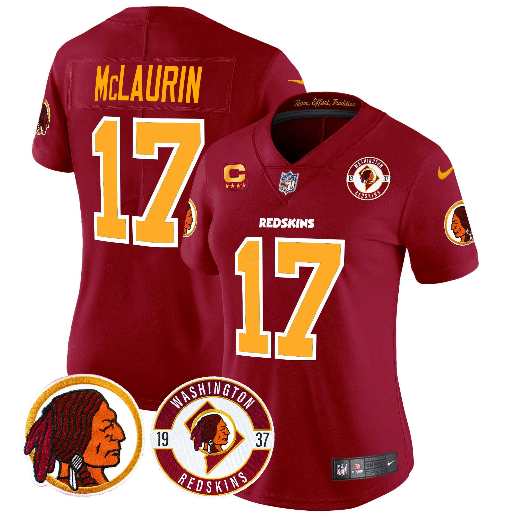 Camisa NFL Women’s Washington Redskins 2024 Vapor Limited Jersey – Est. 1937 Patch