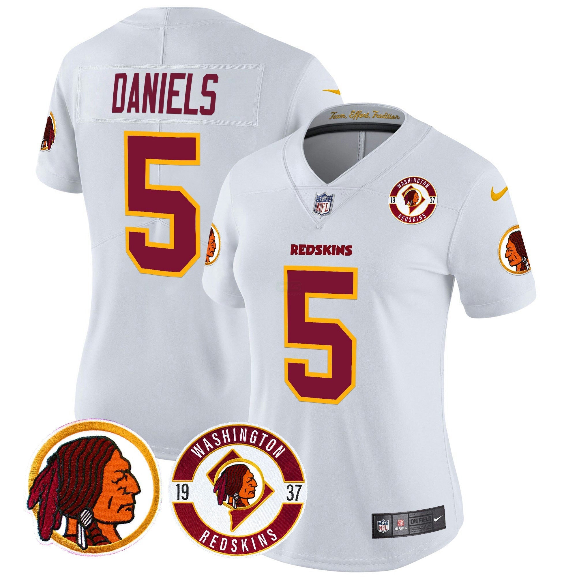 Camisa NFL Women’s Washington Redskins 2024 Vapor Limited Jersey – Est. 1937 Patch