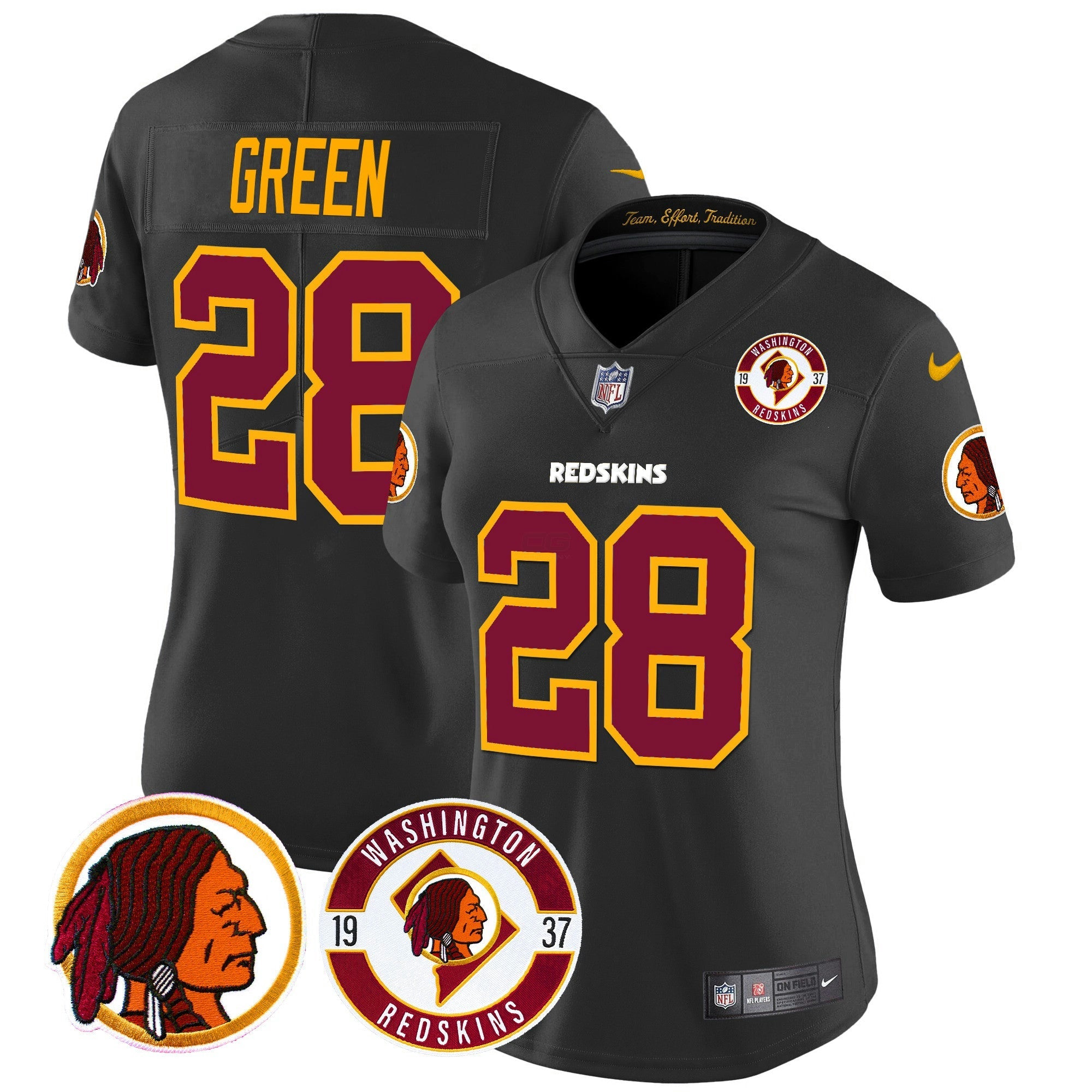 Camisa NFL Women’s Washington Redskins 2024 Vapor Limited Jersey – Est. 1937 Patch