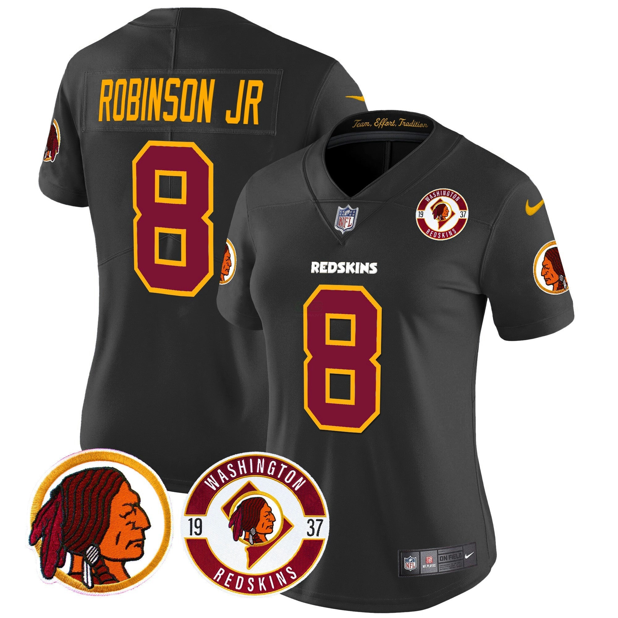 Camisa NFL Women’s Washington Redskins 2024 Vapor Limited Jersey – Est. 1937 Patch