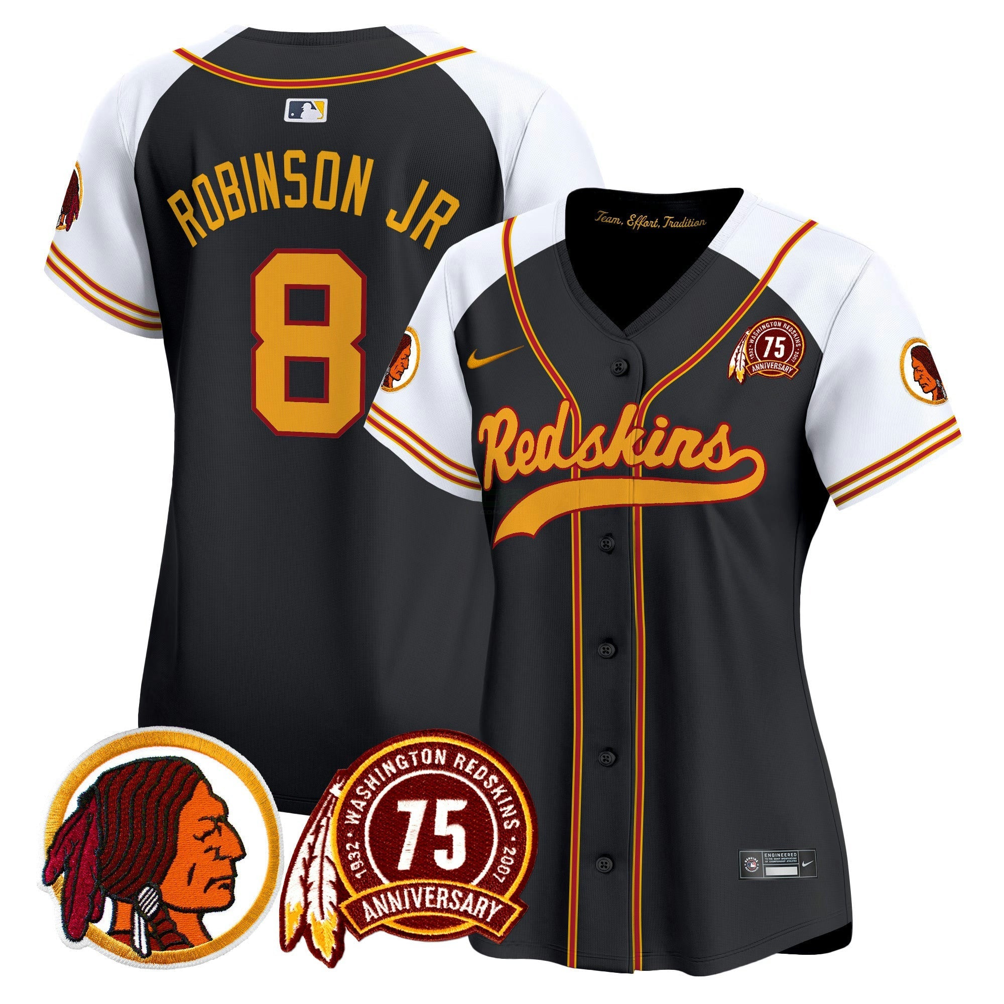 Camisa NFL Women’s Washington Redskins 75th Patch Throwback Vapor Premier Limited Jersey