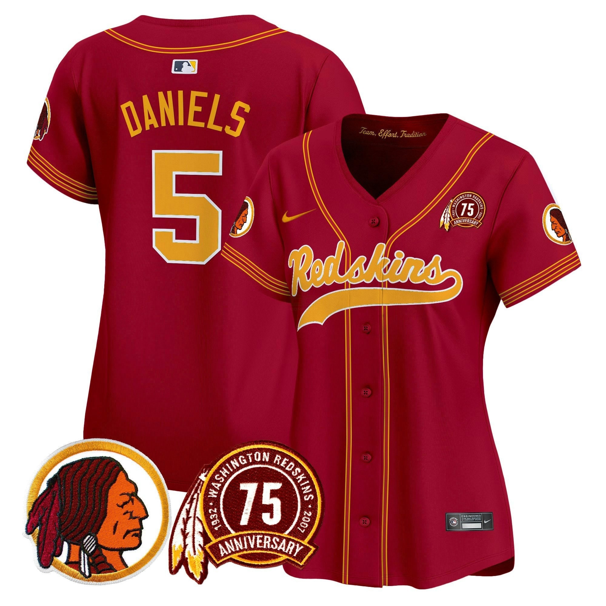 Camisa NFL Women’s Washington Redskins 75th Patch Throwback Vapor Premier Limited Jersey